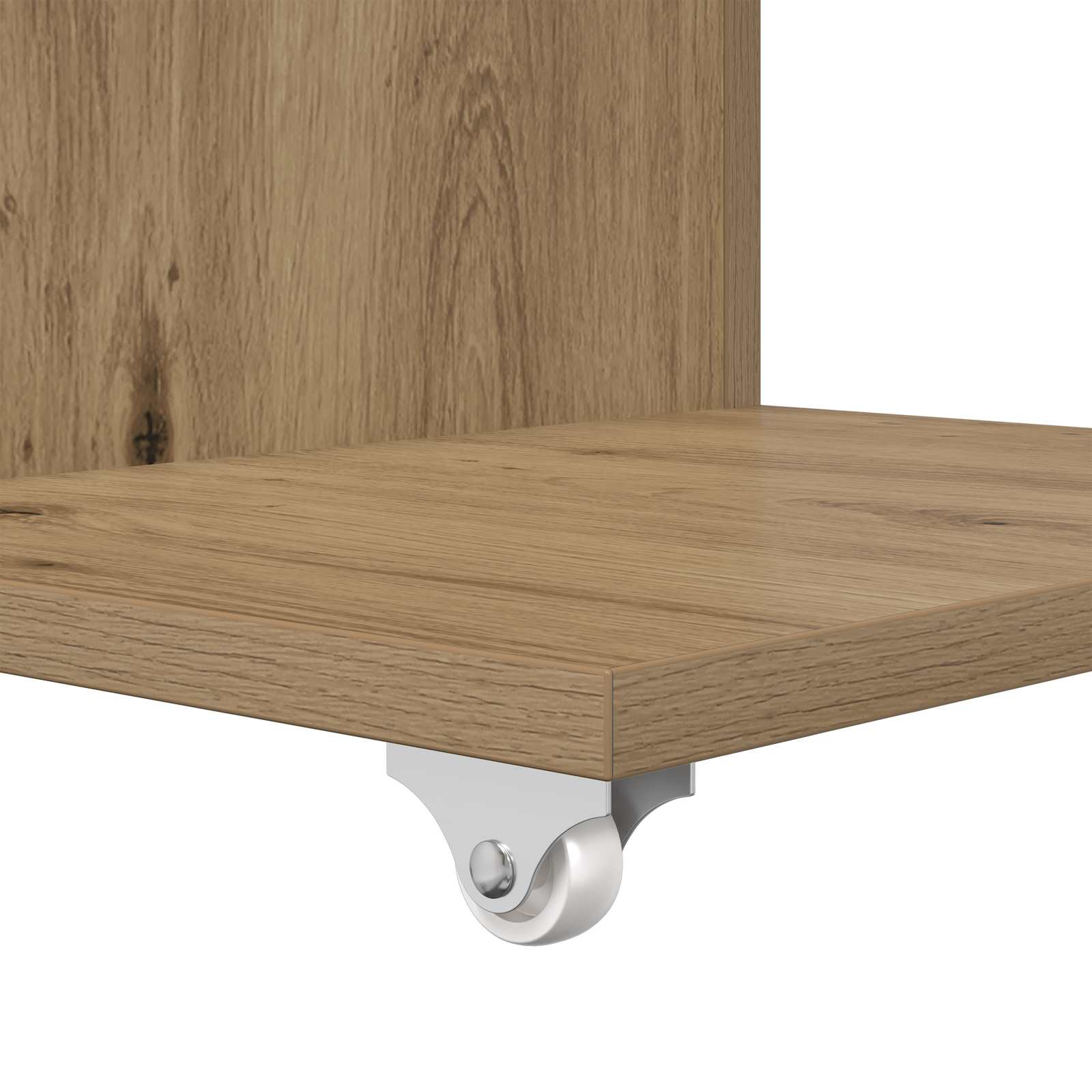 Beistelltisch Mit Rad Weiß 40 x 35 x 60 cm Holzwerkstoff