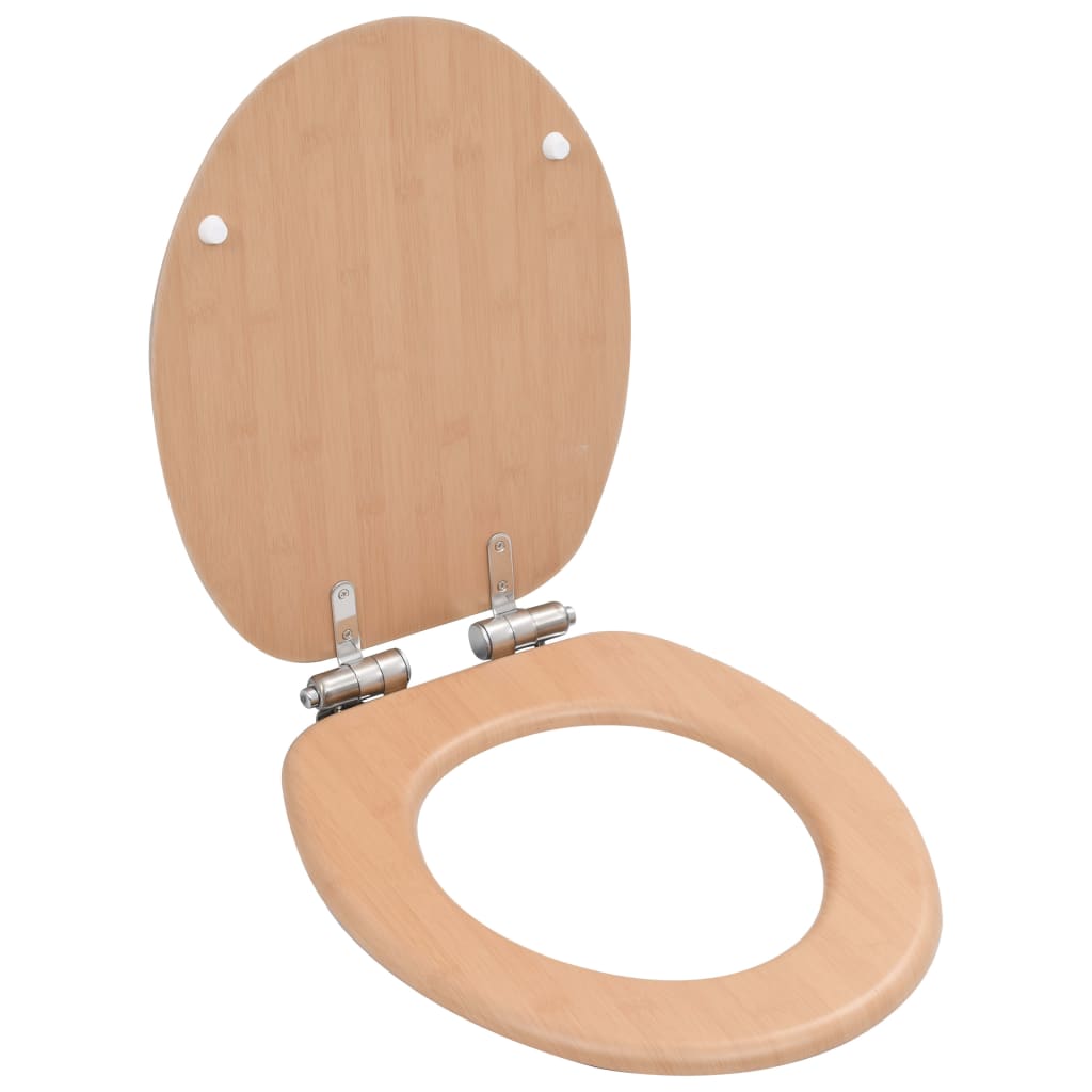 Toilettensitz MDF Deckel mit Absenkautomatik Design Weiß