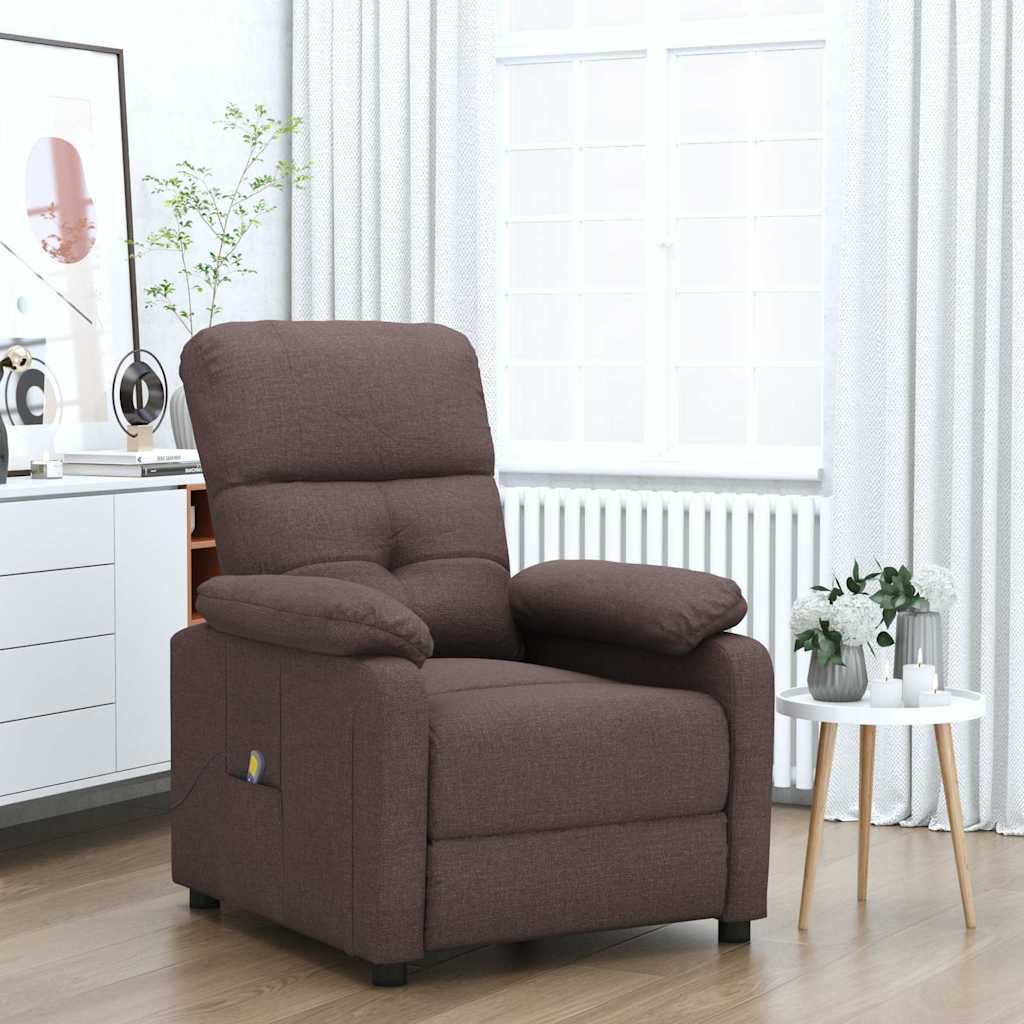 Massagesessel Hellgrau Stoff