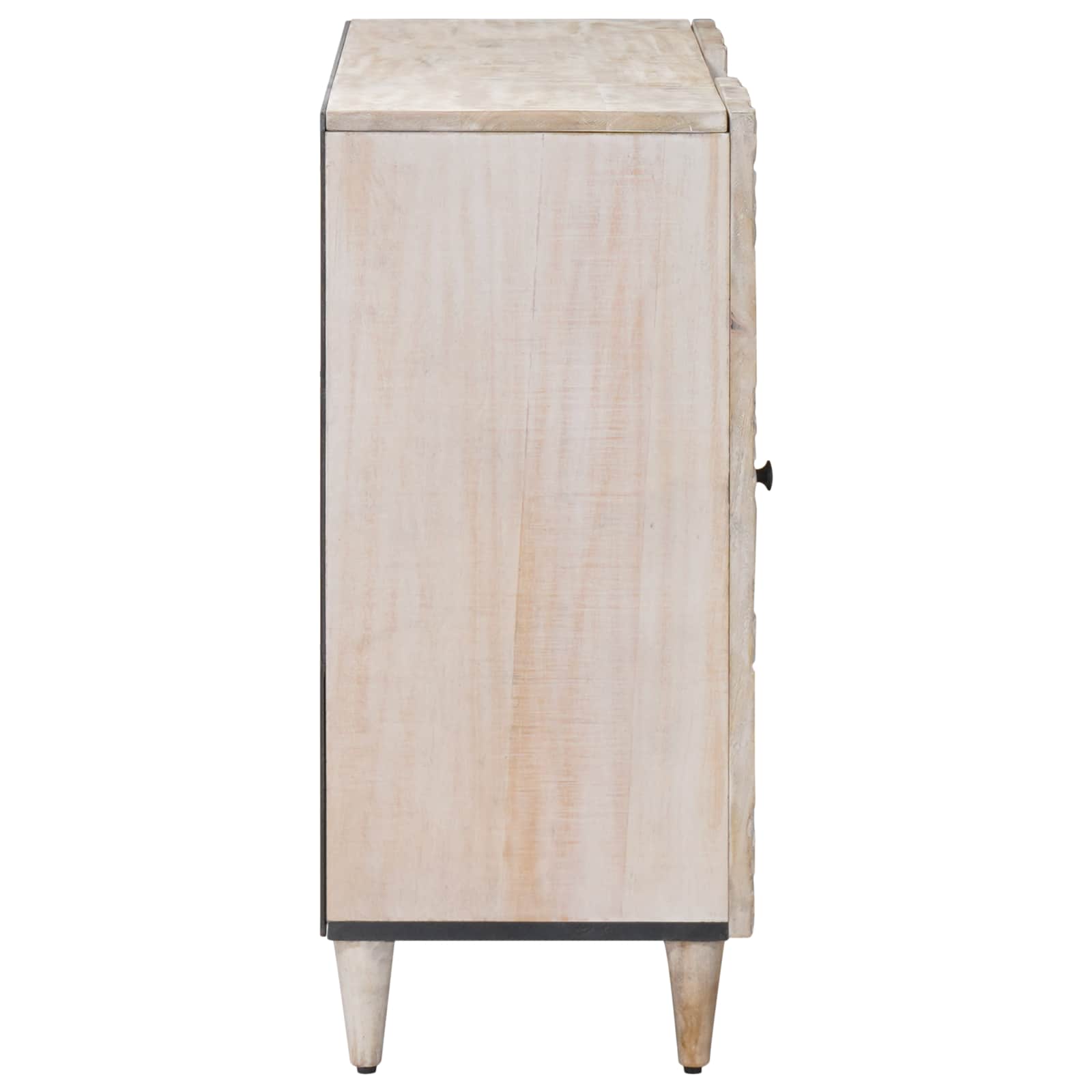 Sideboard mit Regal Braun 90 x 33,5 x 75 cm Massivholz Mango