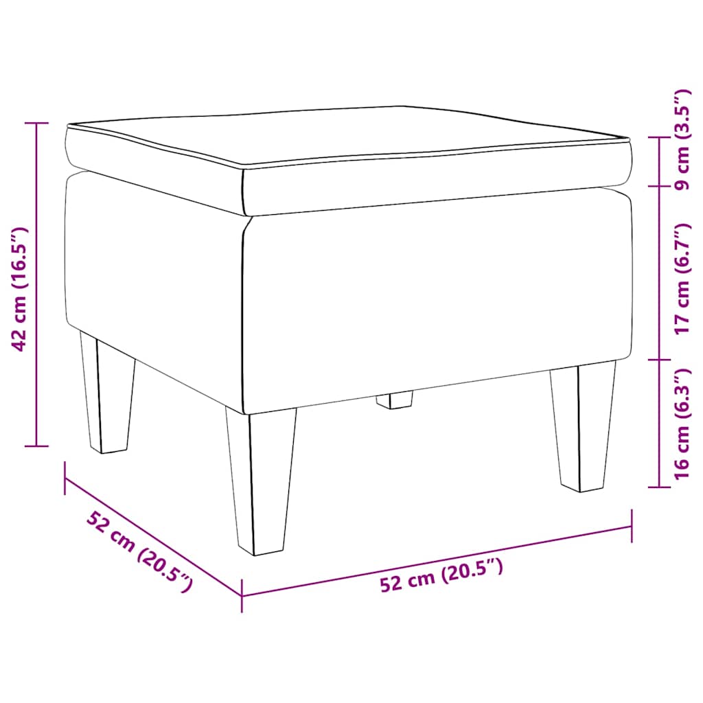 Hocker mit Holzbeinen Weinrot Stoff
