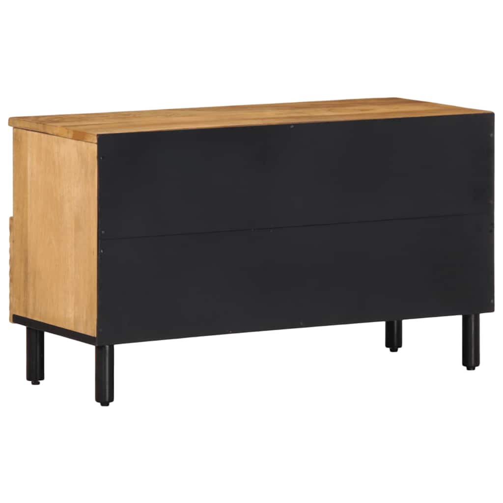 TV-Schränk mit Regal Braun 80 x 33 x 46 cm Massivholz Mango