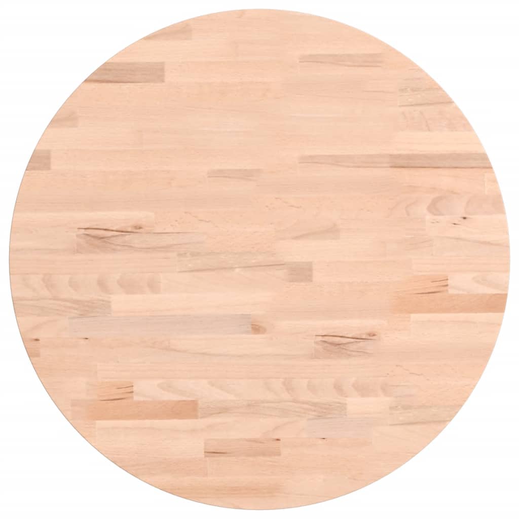 Tischplatte Ø30x1,5 cm Rund Massivholz Buche