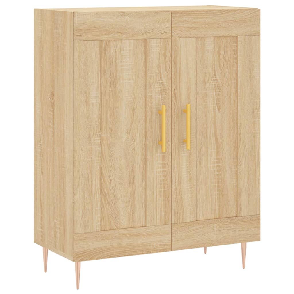 Highboard Hochglanz-Weiß 69,5x34x180 cm Holzwerkstoff