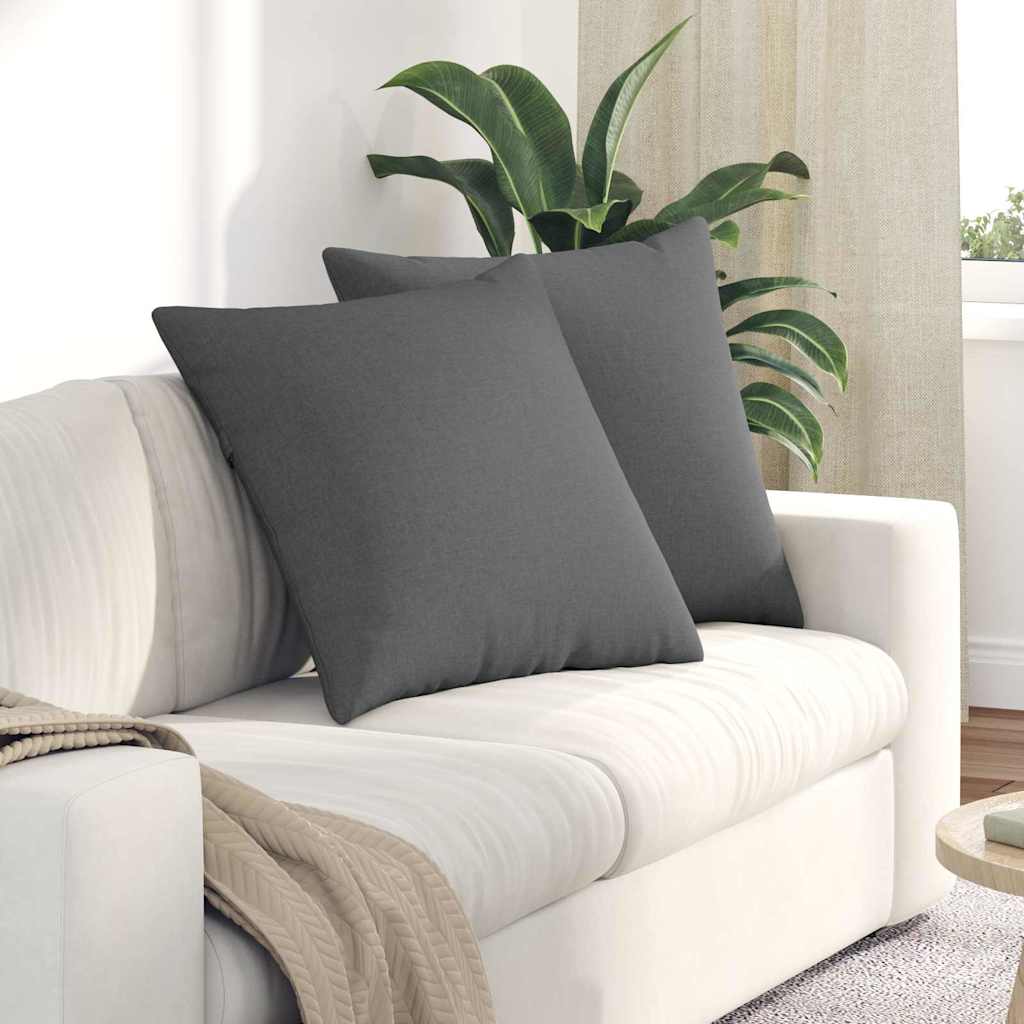 Sofakissen 2 pcs Hellgrau 50 x 30 cm Stoff