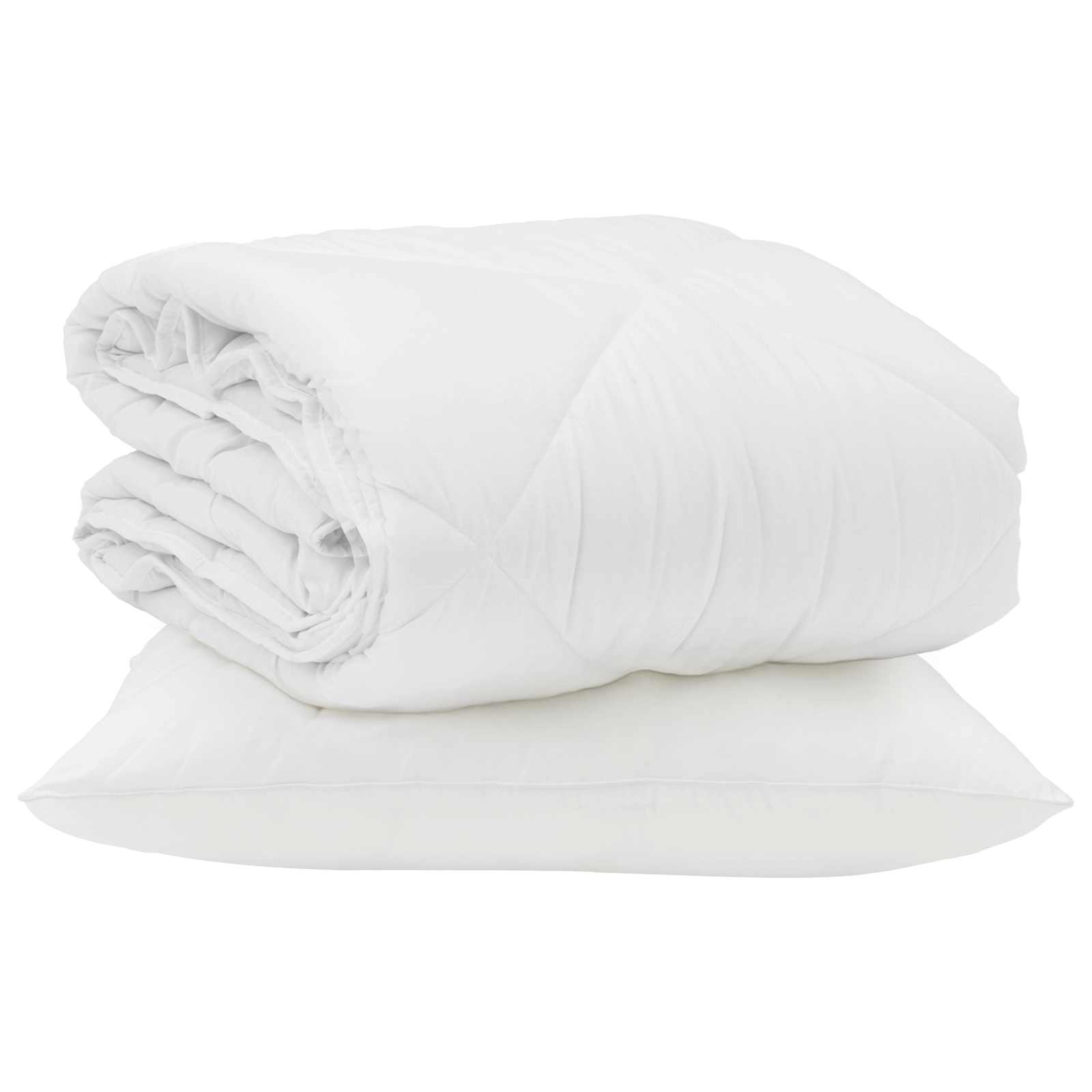 Sommerdecke mit Kissen 2 pcs Weiß Mikrofaser