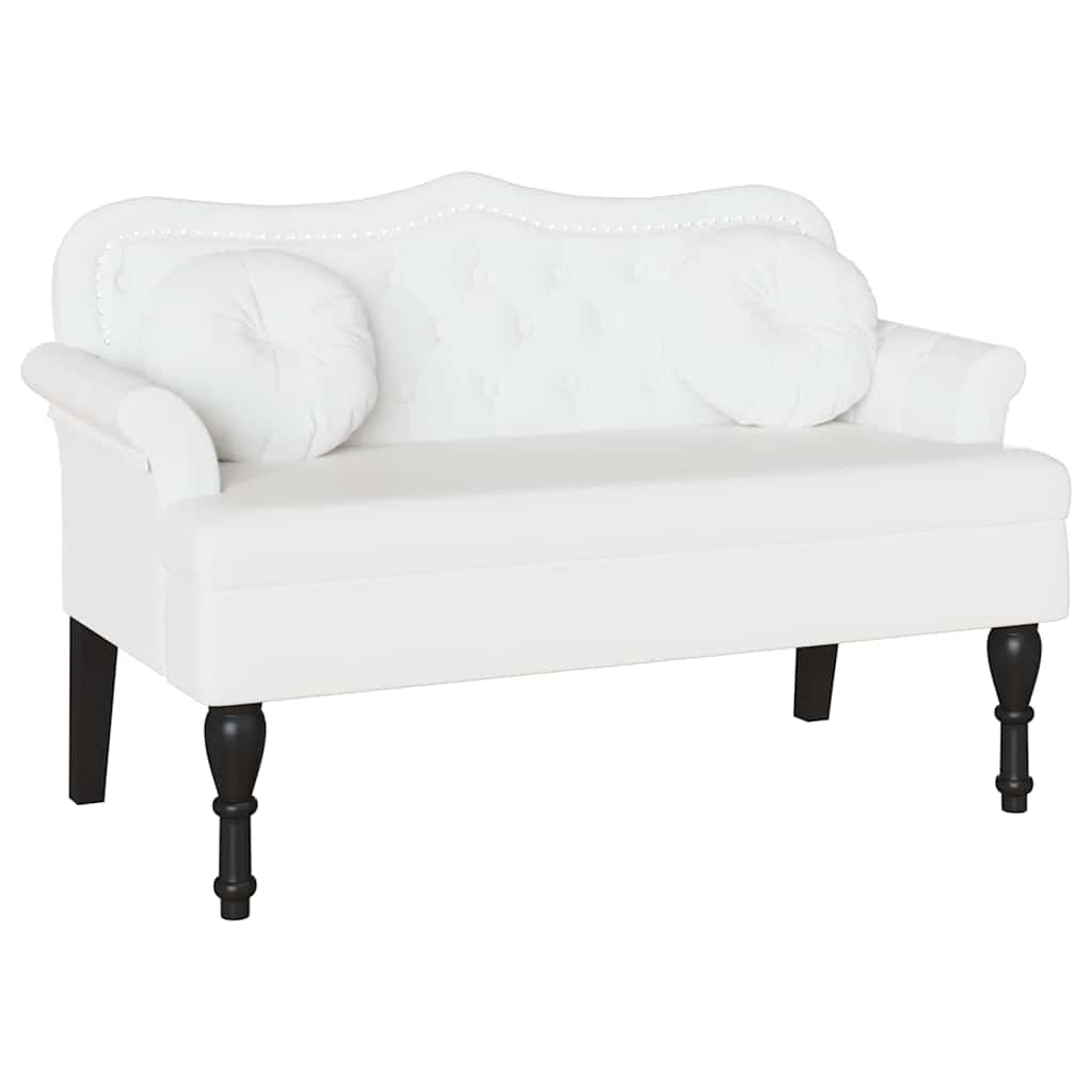Chesterfield Bank Creme 120,5 x 65 x 75 cm Kunstleder