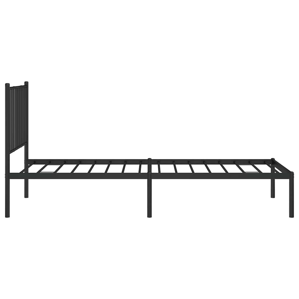 Bettgestell Metall Schwarz 75x190 cm