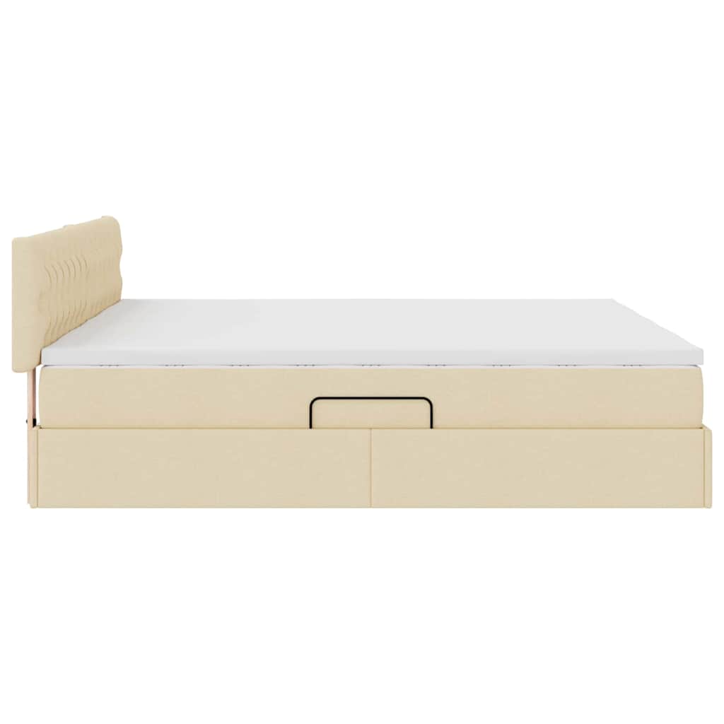 Aufbewahrungsbett mit Matratze Hellgrau 180 x 200 cm Kunstleder