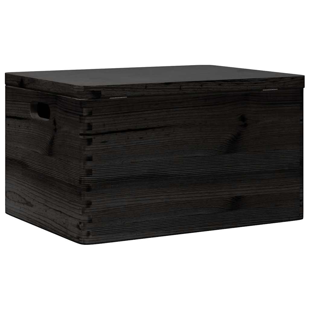 Holzkiste mit Deckel 40x30x13 cm Massivholz Kiefer