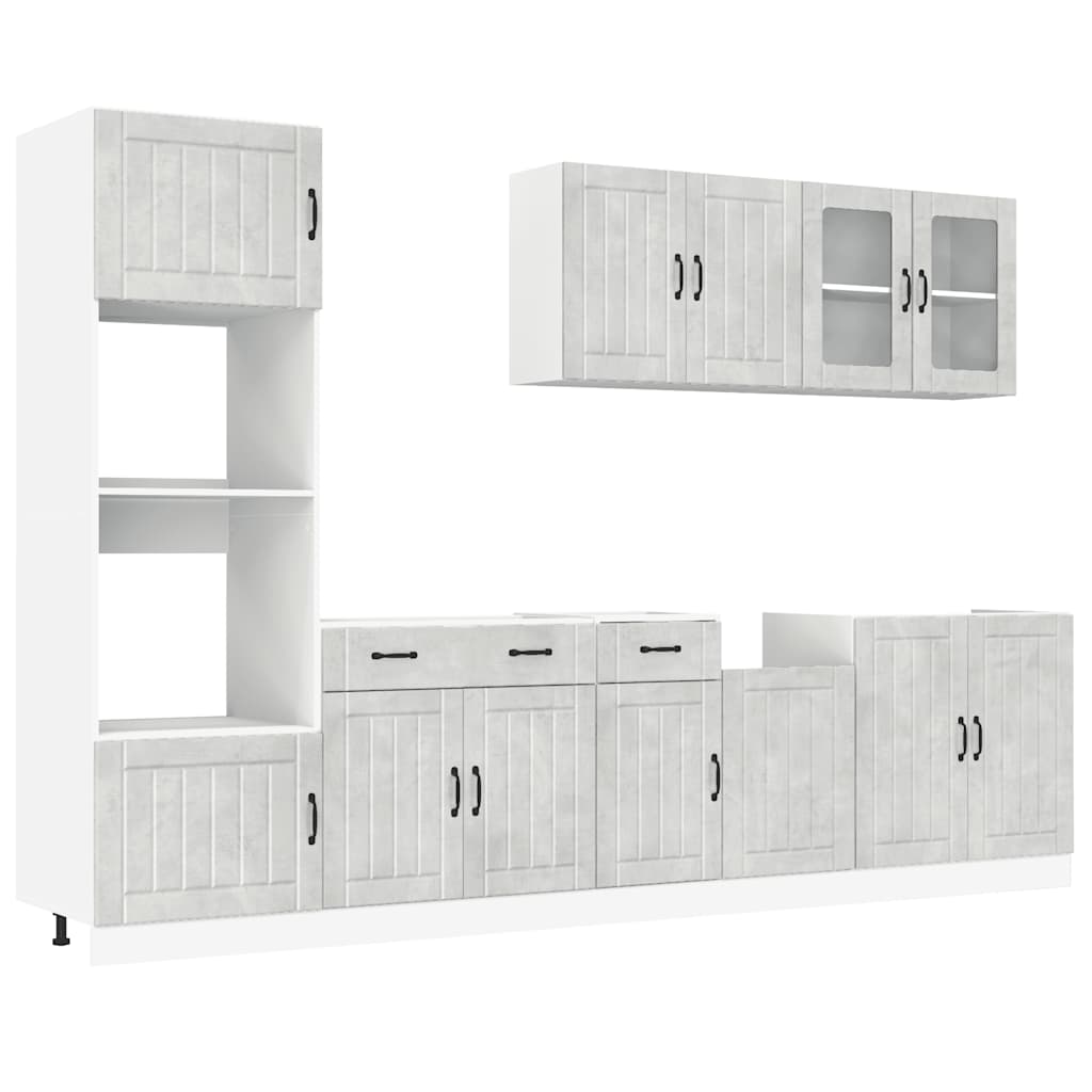 7-tlg. Küchenschrank-Set Kalmar Weiß Holzwerkstoff
