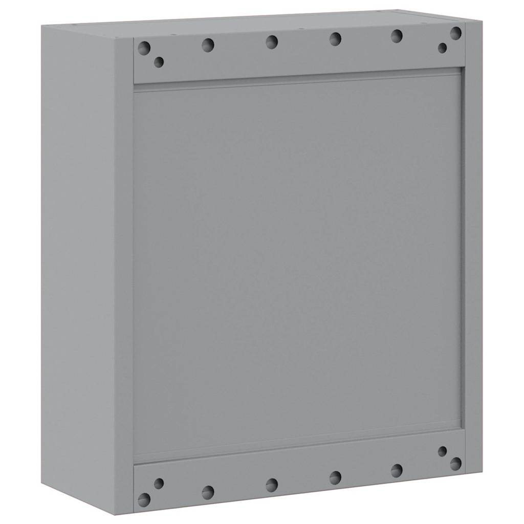 Werkzeugschrank mit Regal Schwarz und Grau 55 x 55 x 55 cm
