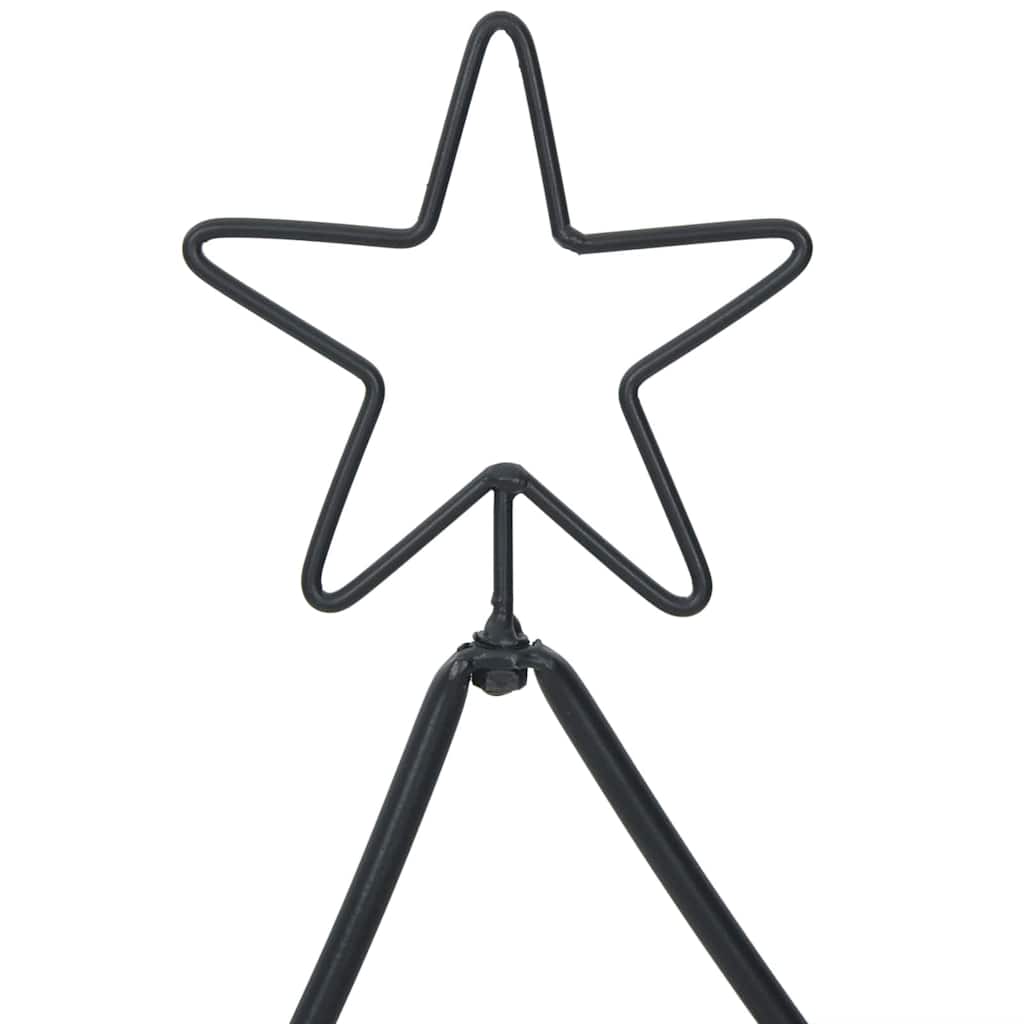 Metall Weihnachtsbaum mit Ständer Schwarz 60 cm Stahl