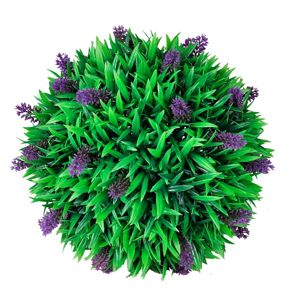 Buchsbaumkugel mit Lavendel 2 Stk. Künstlich 28 cm