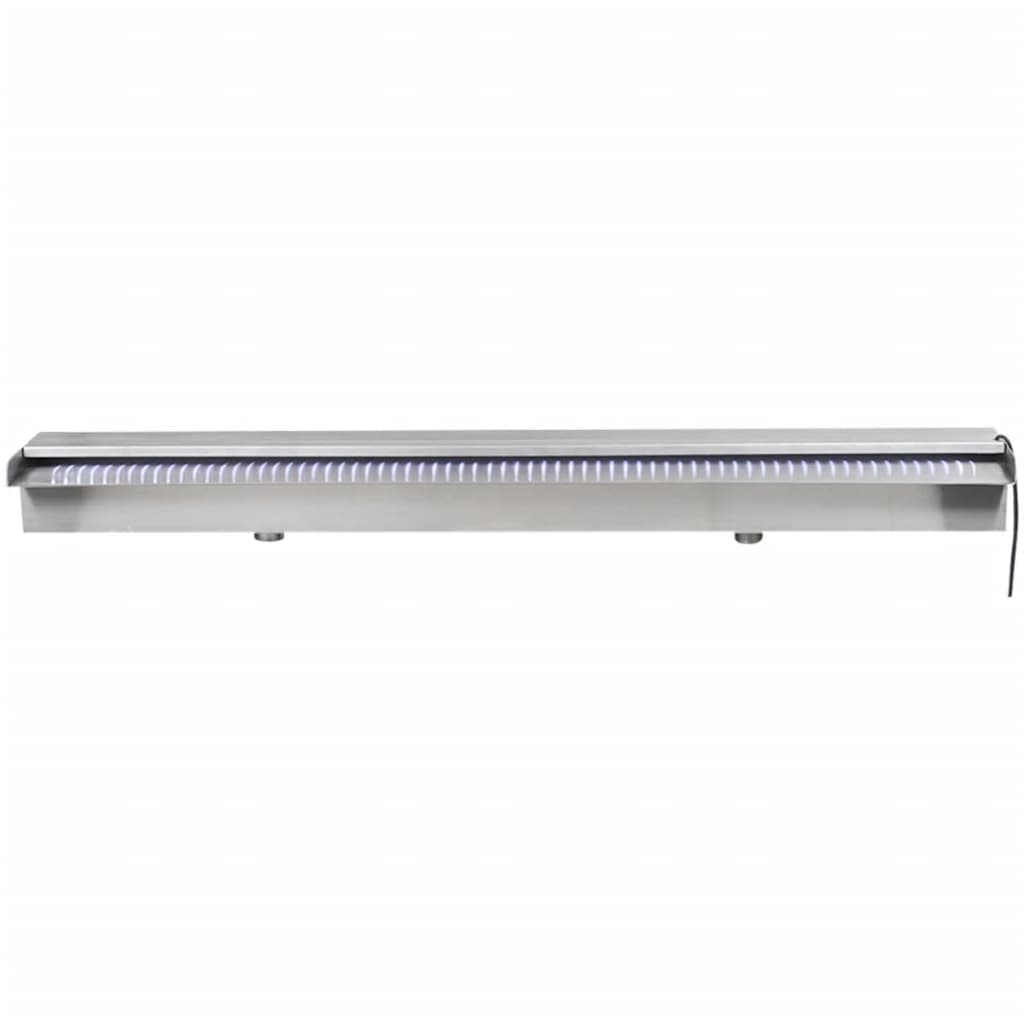 Pool-Wasserfall mit LEDs Edelstahl 110 cm
