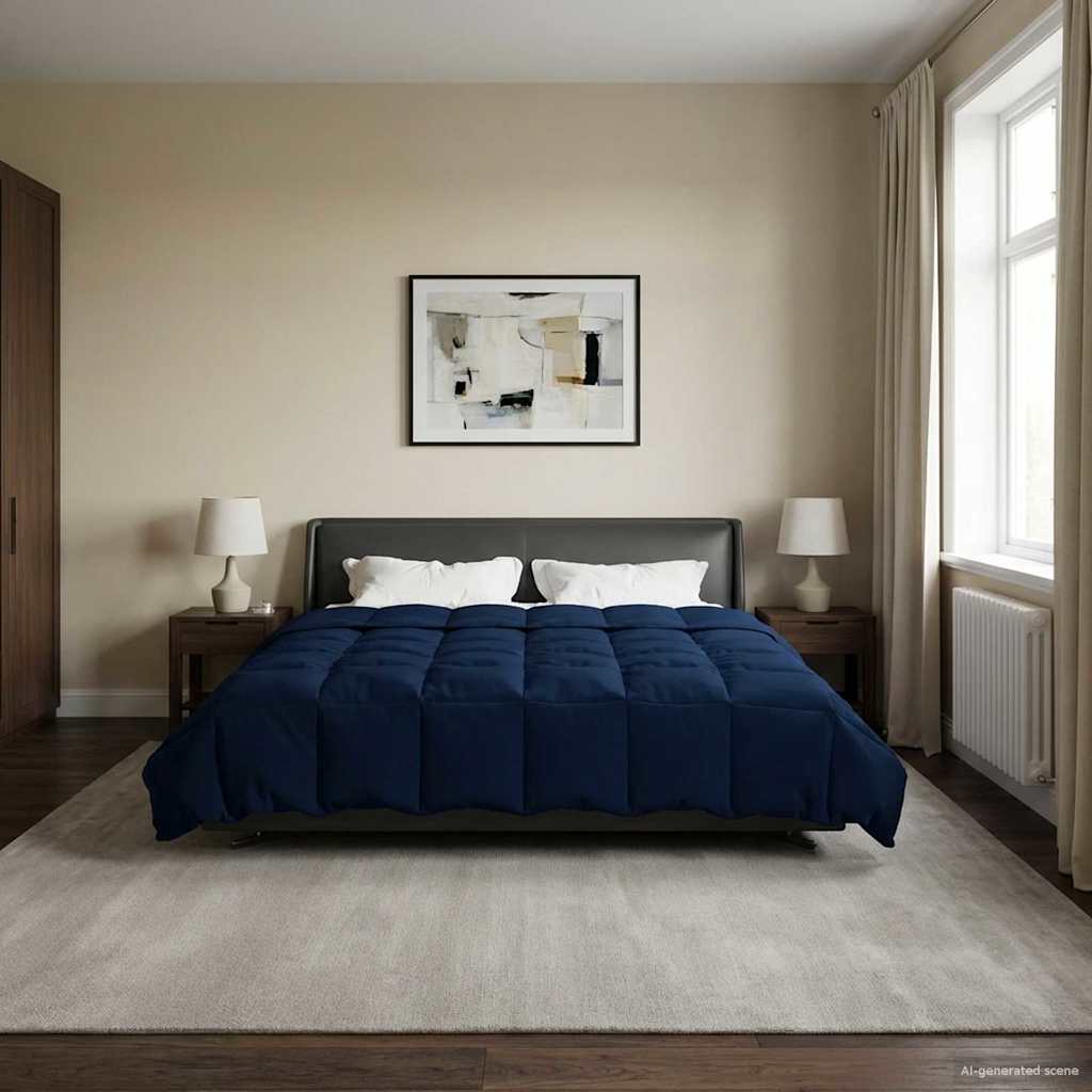 Ganzjahresbettdecke Anthrazit 135 x 200 cm Mikrofaser