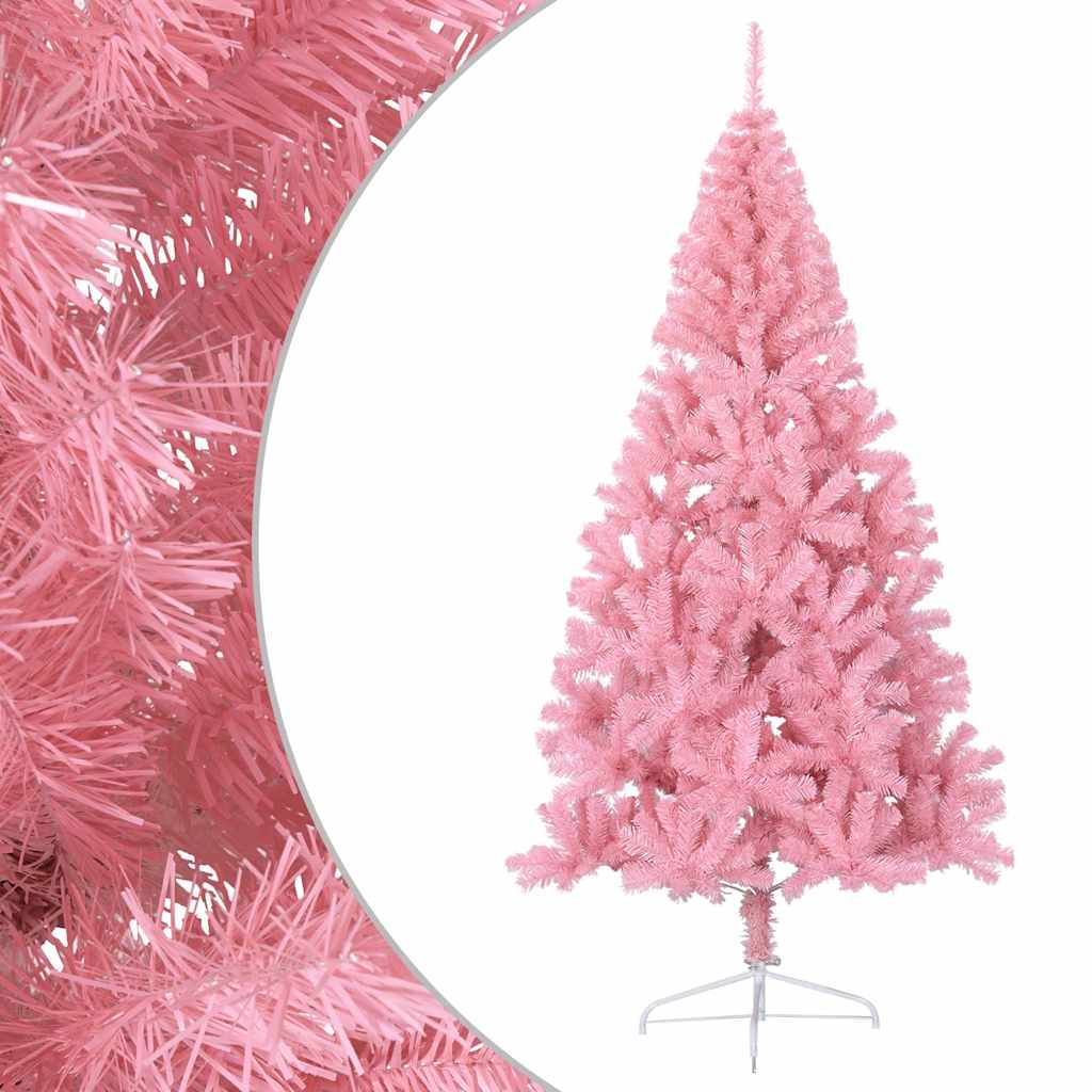 Künstlicher Halb-Weihnachtsbaum mit Ständer Grün 150 cm PVC