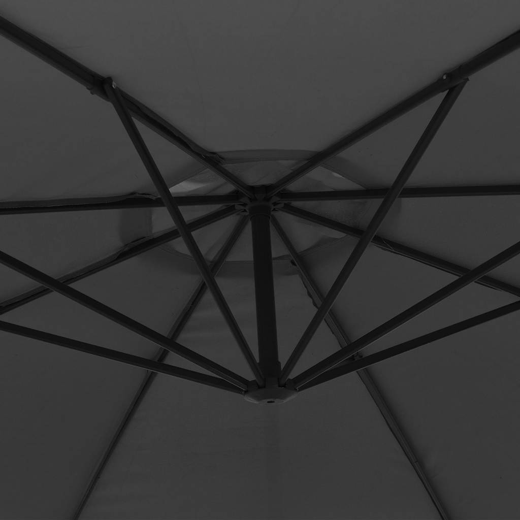 Ampelschirm mit Aluminium-Mast 350 cm Taupe