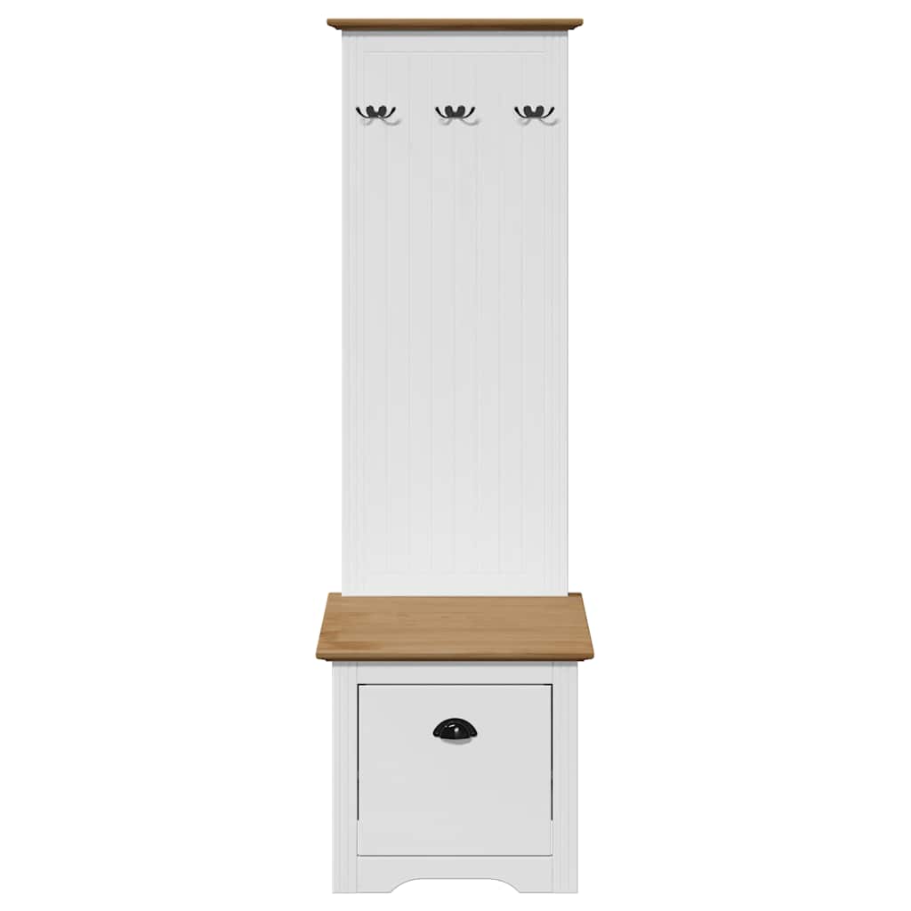 Flurschrank mit Haken BODO Weiß 50x40x157 cm