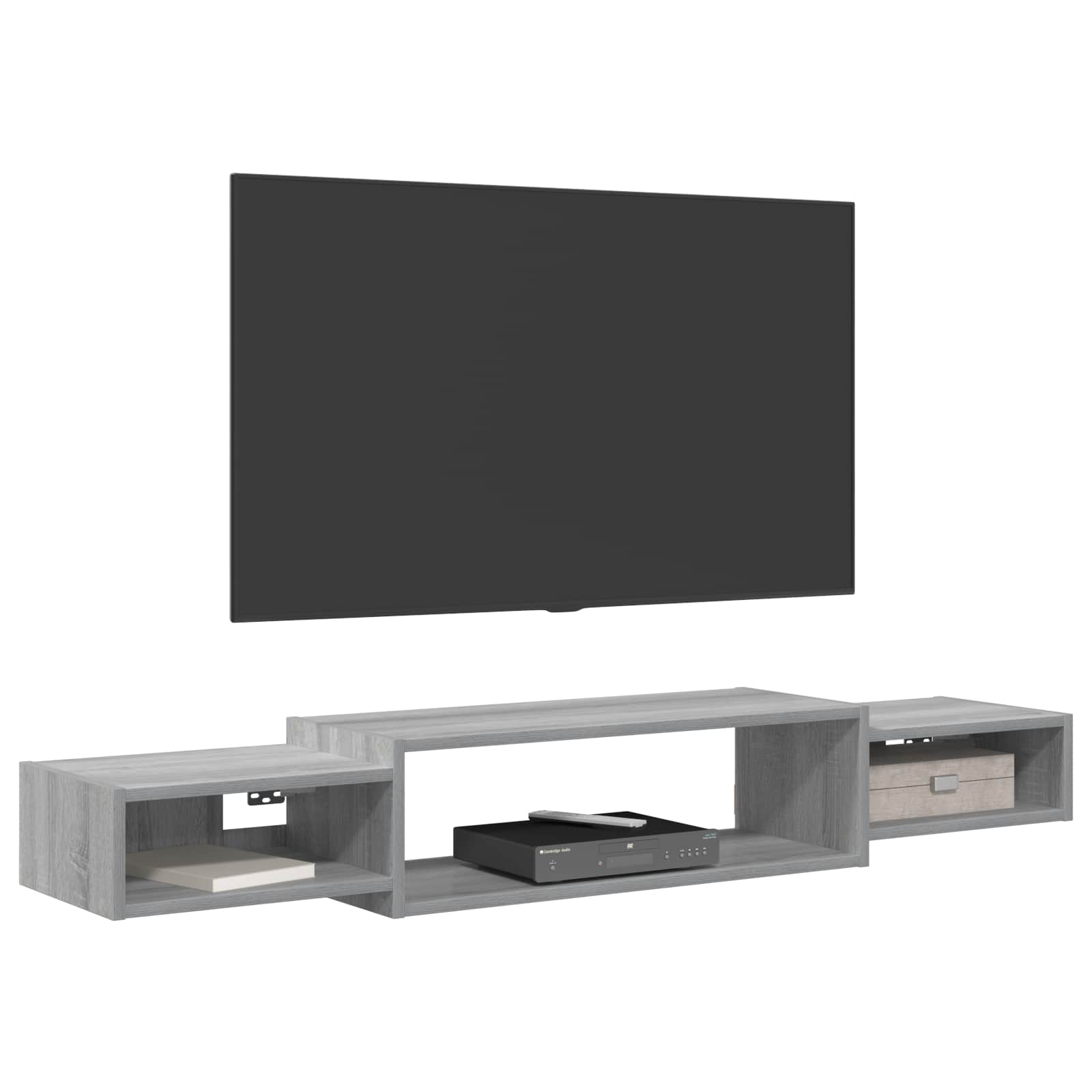 Wandmontierter TV-Schrank Wandhalterung Weiß 140 x 28 x 21 cm