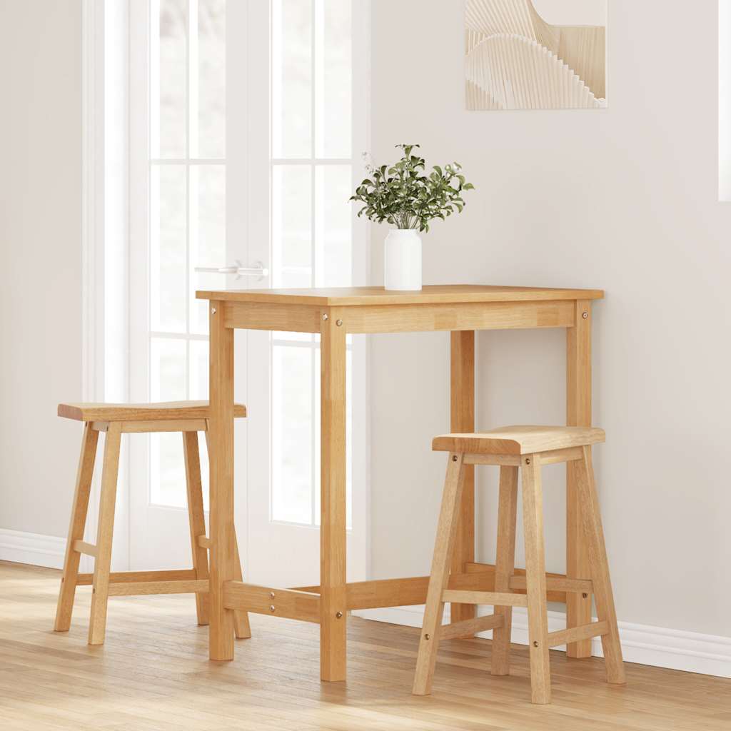 Barhocker 2 Stk. Massivholz