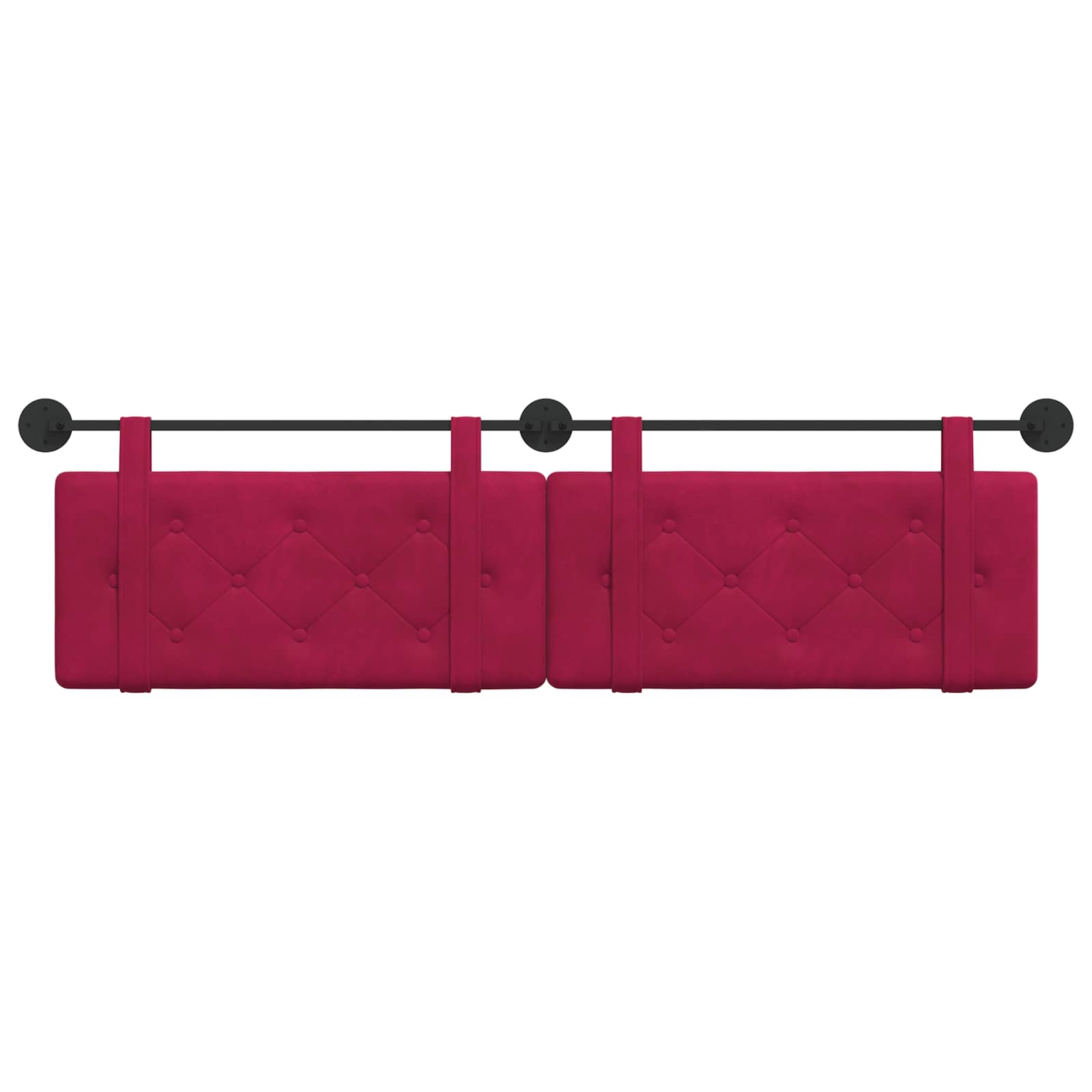 Hängendes Kopfteil Mit LED Licht Hellgrau Samt