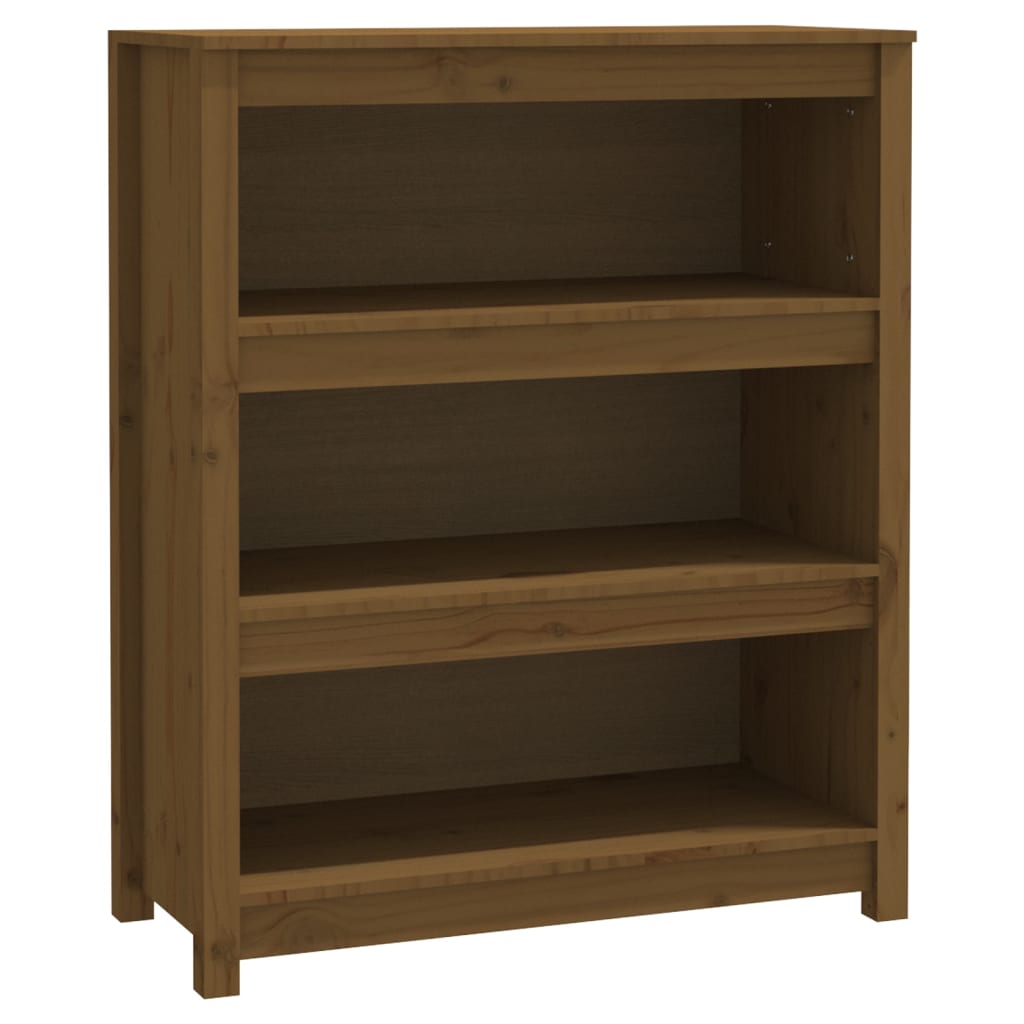 Bücherregal Grau 80x35x68 cm Massivholz Kiefer
