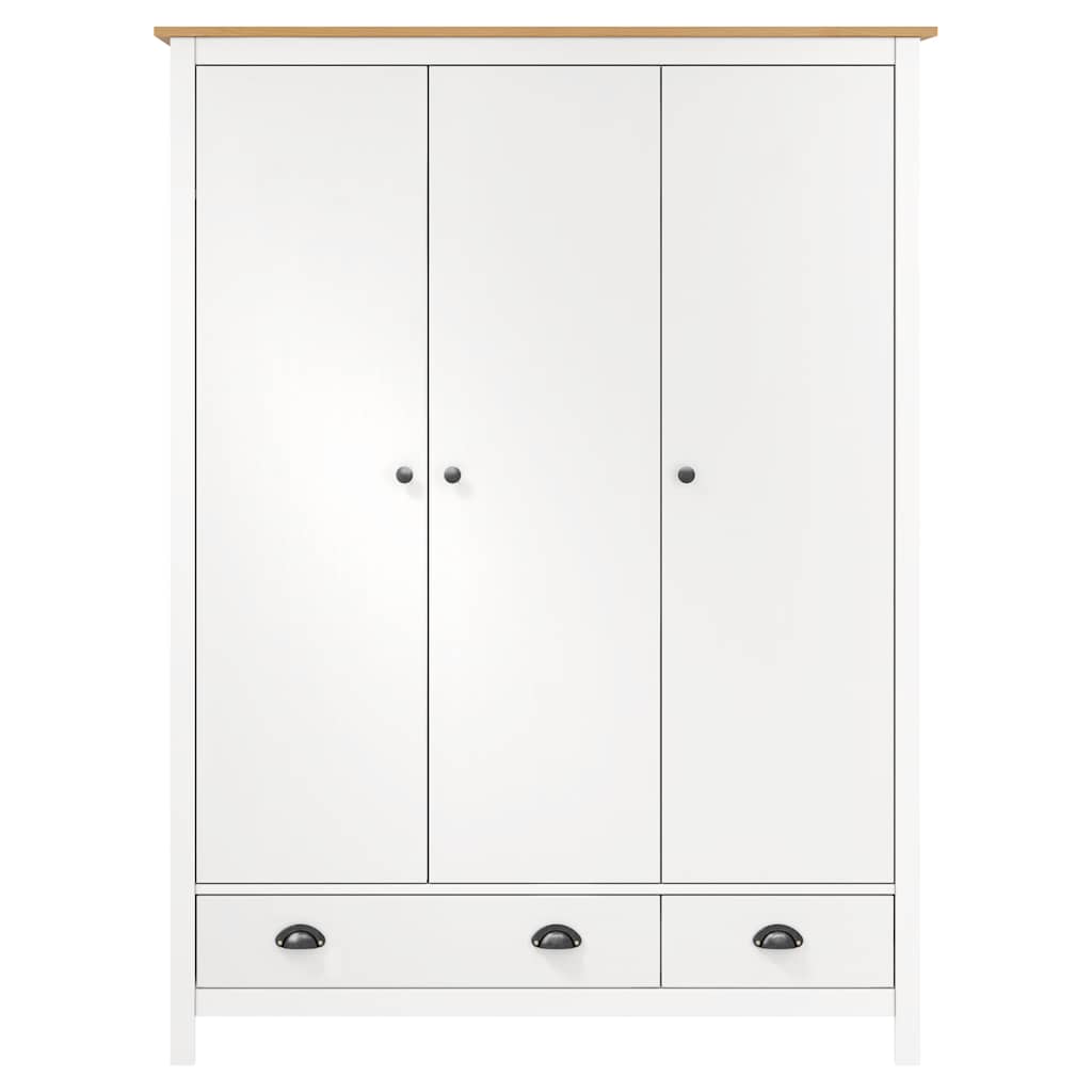 Kleiderschrank mit 3 Türen Hill 127x50x170cm Massivholz Kiefer