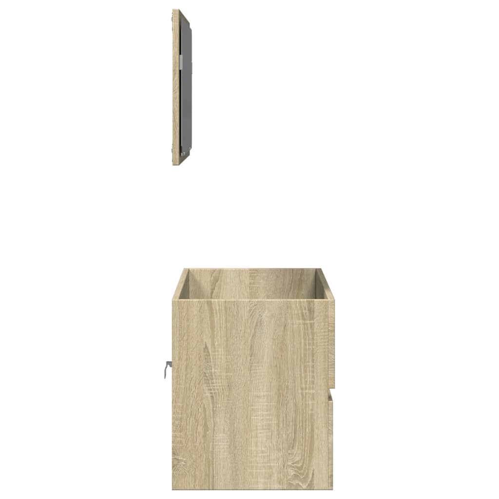 2-tlg. Badmöbel-Set Weiß Holzwerkstoff