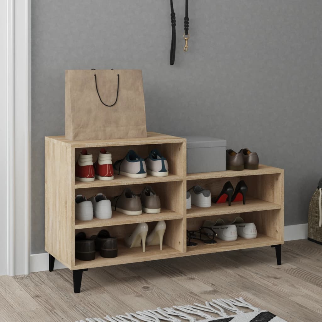Schuhregal Weiß 102x36x60 cm Holzwerkstoff