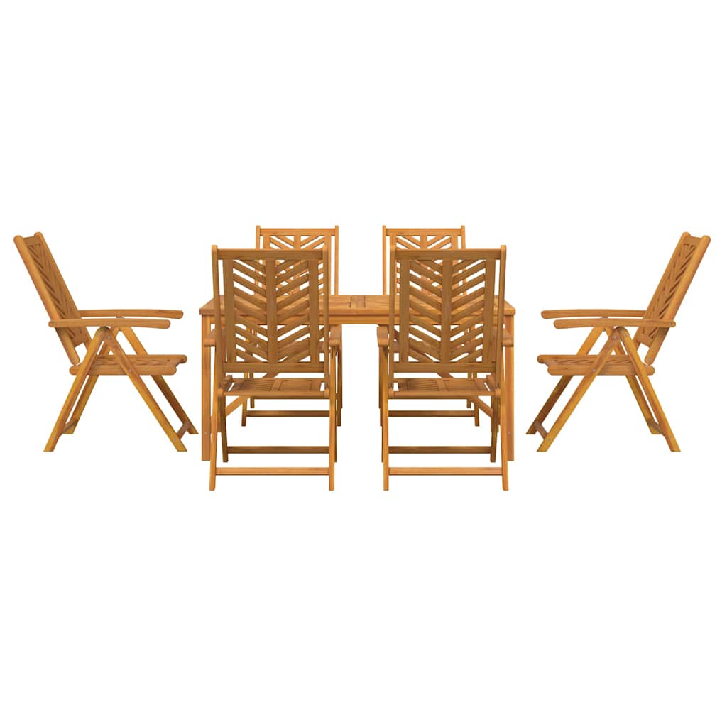 Garten Essgruppe 3 Stk. Braun Massivholz Akazie