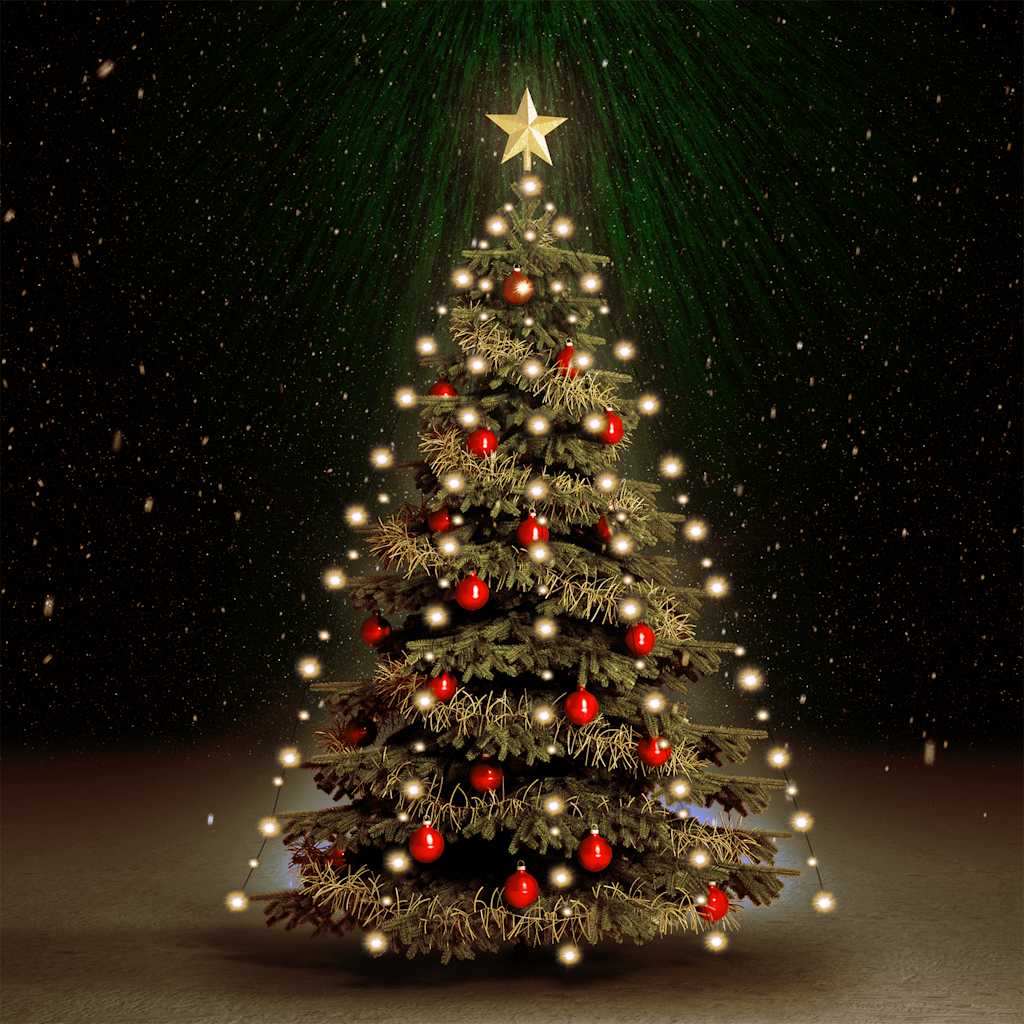 Weihnachtsbaum-Lichternetz mit 180 LEDs Kaltweiß 180 cm