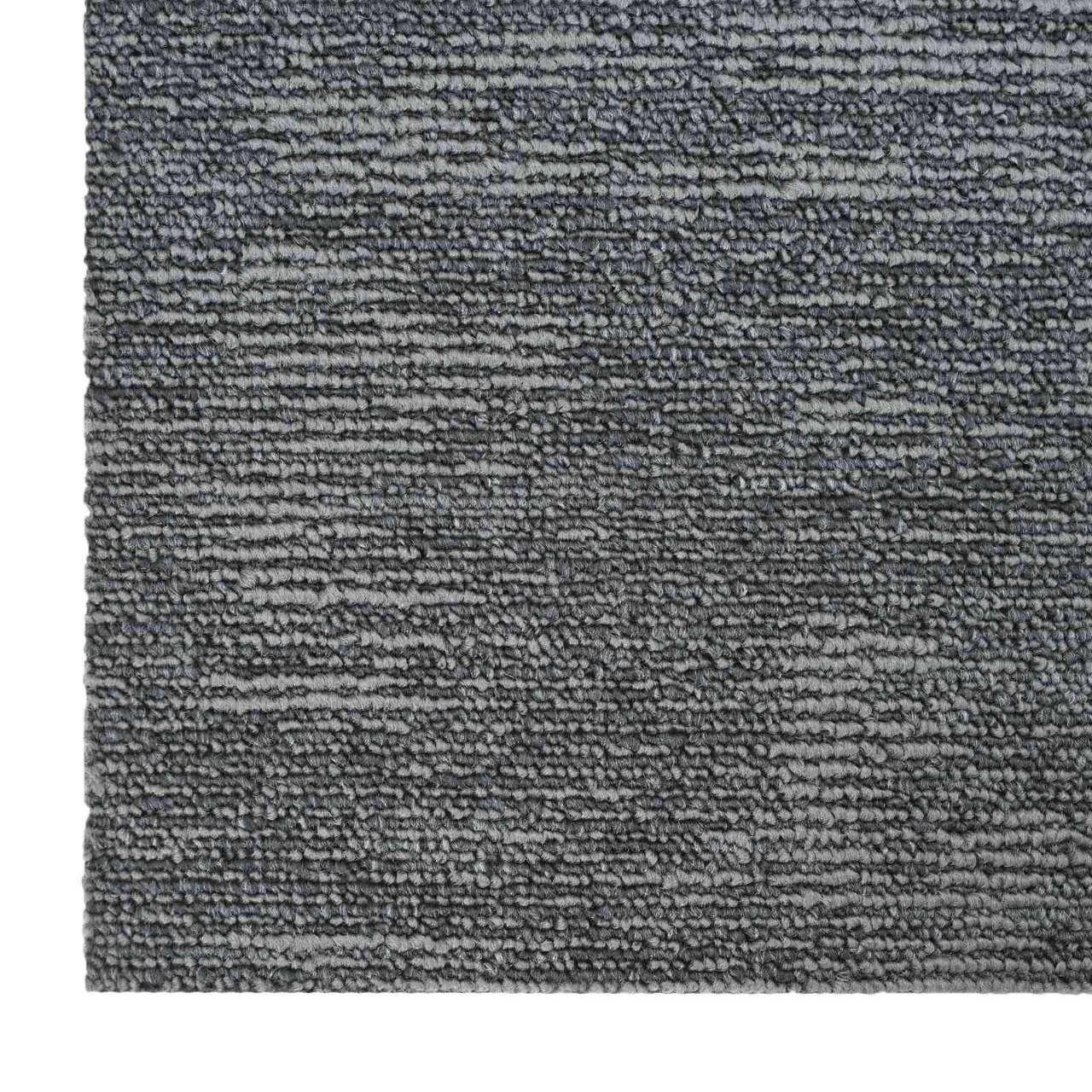 Teppichfliese Hellgrau mit Streifen 50 x 50 cm 4 pcs