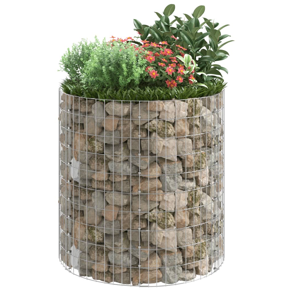 Gabionen-Säule Rund Verzinkter Stahl Ø50x50 cm