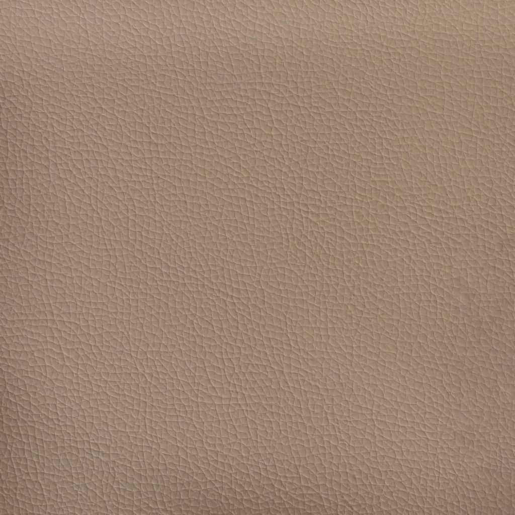 3-tlg. Sofagarnitur mit Kissen Creme Kunstleder
