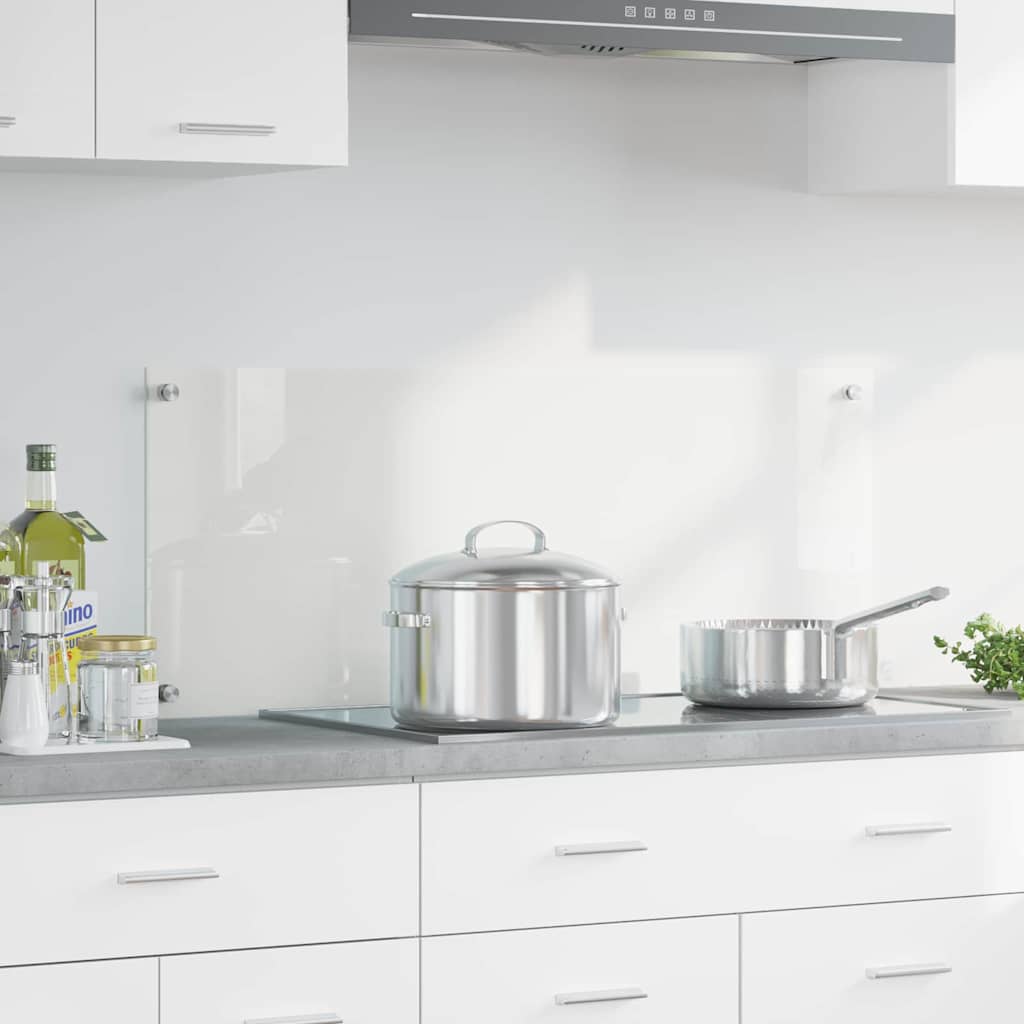 Küchenrückwand 2 pcs Weiß 70 x 40 cm Gehärtetes Glas