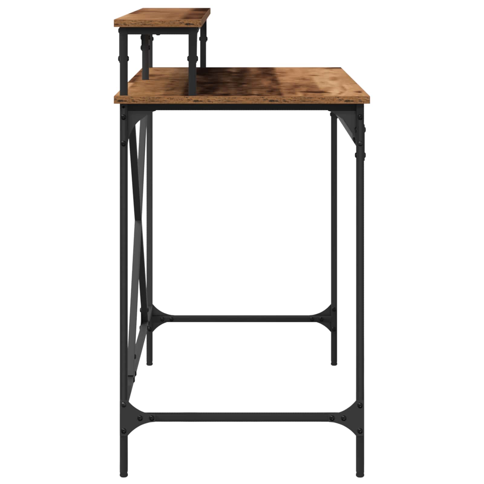 Schreibtisch Sonoma-Eiche 100x50x90 cm Holzwerkstoff und Eisen