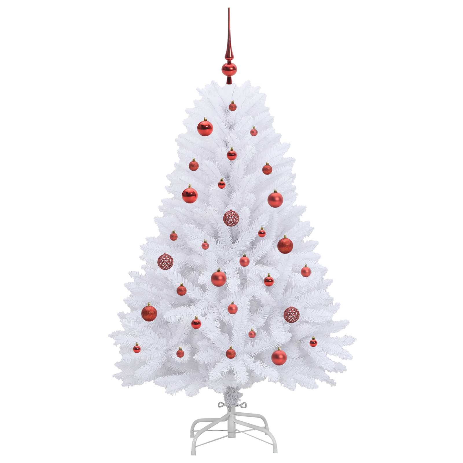 Künstlicher klappbarer Weihnachtsbaum Weiß 120 cm PVC und Stahl