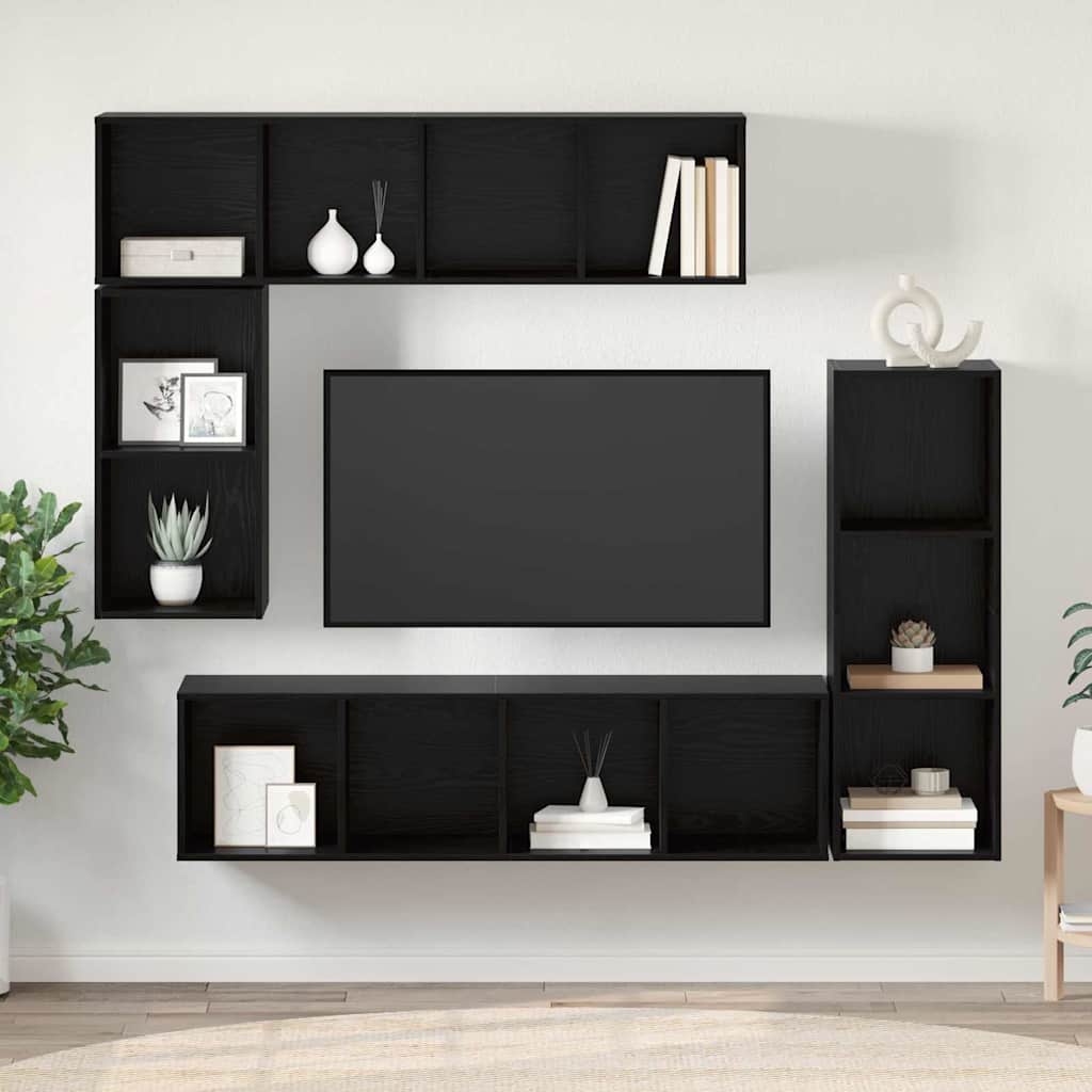 4-tlg. TV-Schrank-Set Weiß Holzwerkstoff