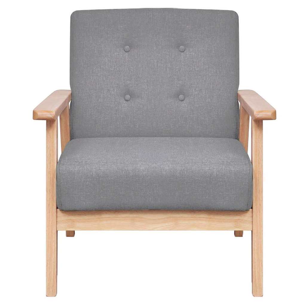 2-Sitzer-Sofa Stoff Hellgrau