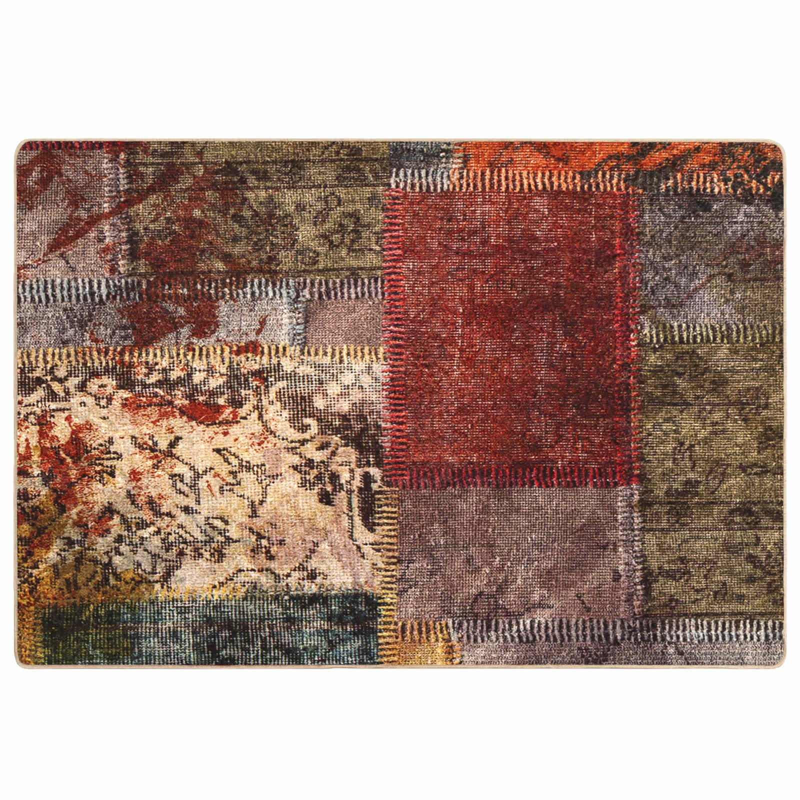 Teppich Waschbar Mehrfarbig 160x230 cm