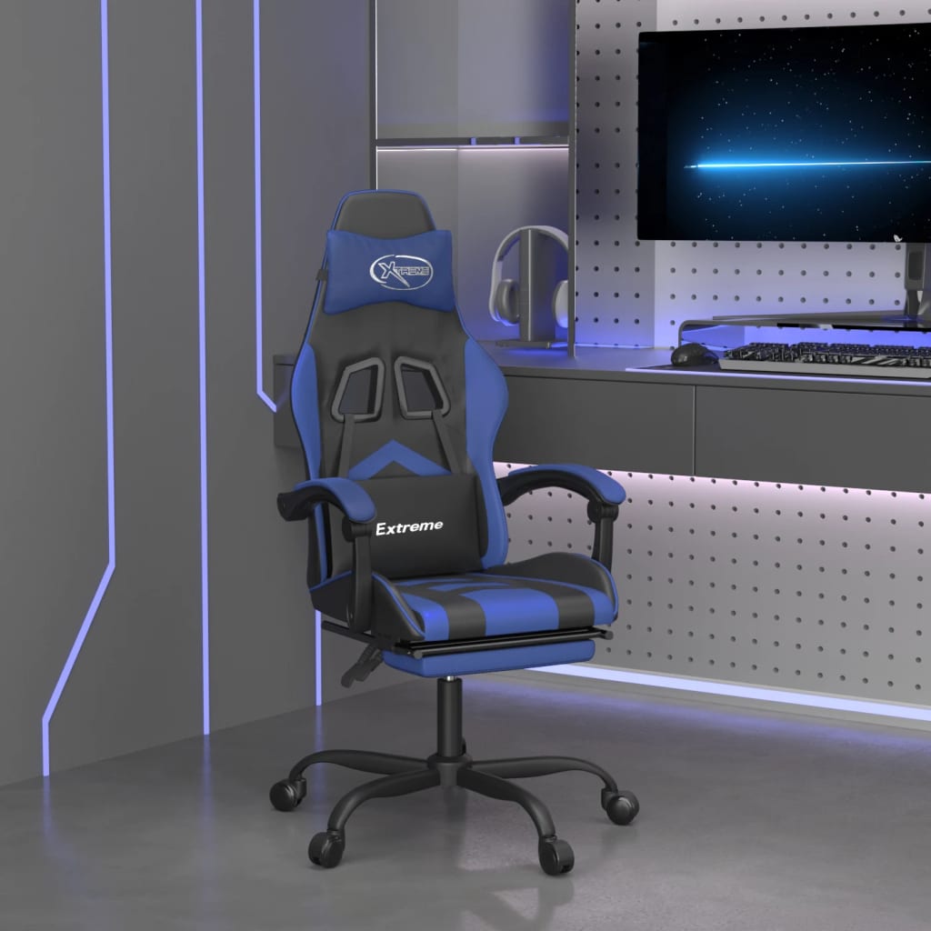 Gaming-Stuhl Drehbar Schwarz und Rot Kunstleder
