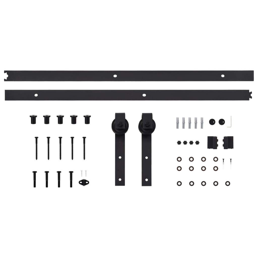 Schiebetürbeschlag-Set SKIEN 183 cm Stahl Schwarz