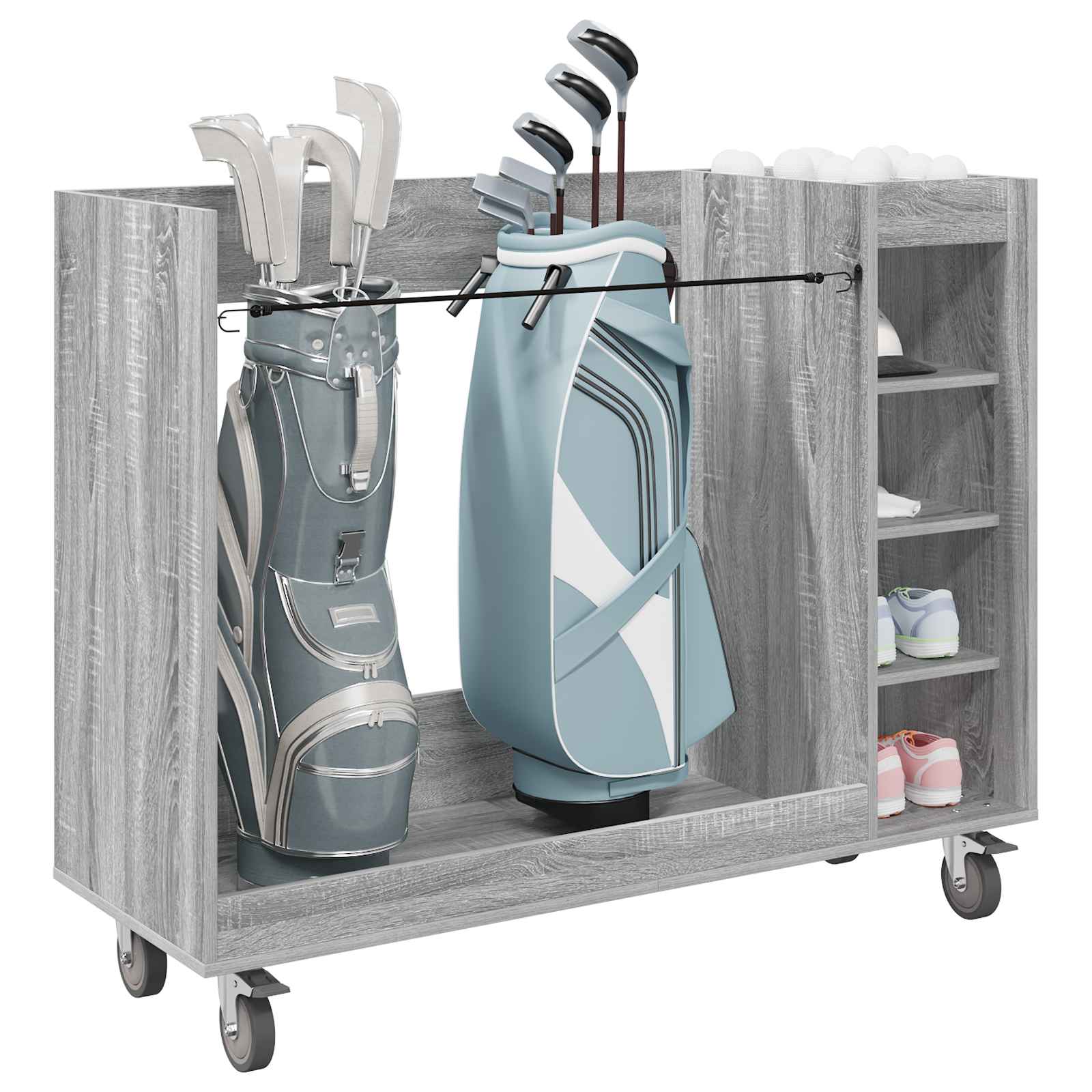 Golf Schrank Mit Rad Uni Weiß 65 x 45 x 98 cm