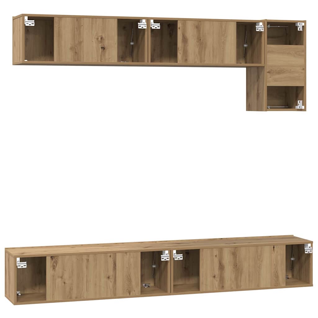 5-tlg. TV-Schrank-Set Weiß Holzwerkstoff