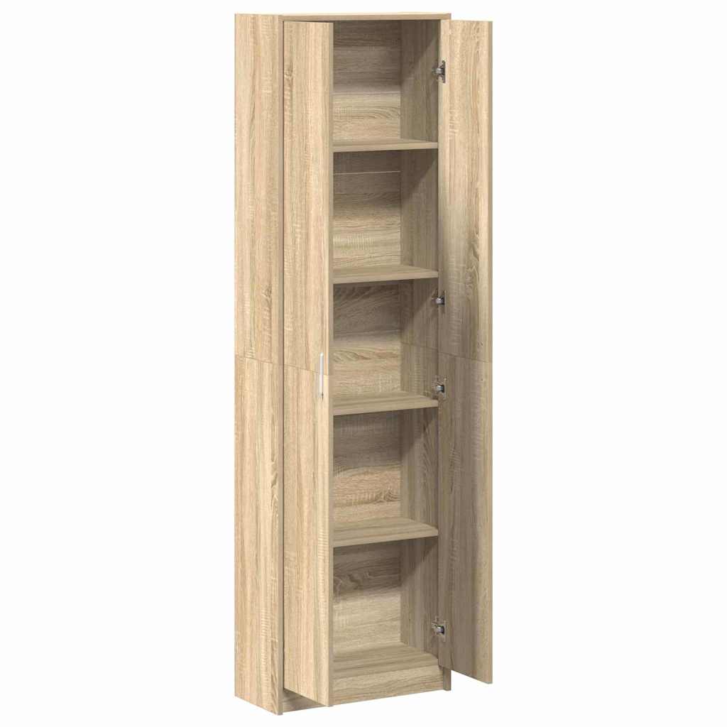 Kleiderschrank mit Regal Schwarz Eichen-Optik 55 x 25 x 189 cm