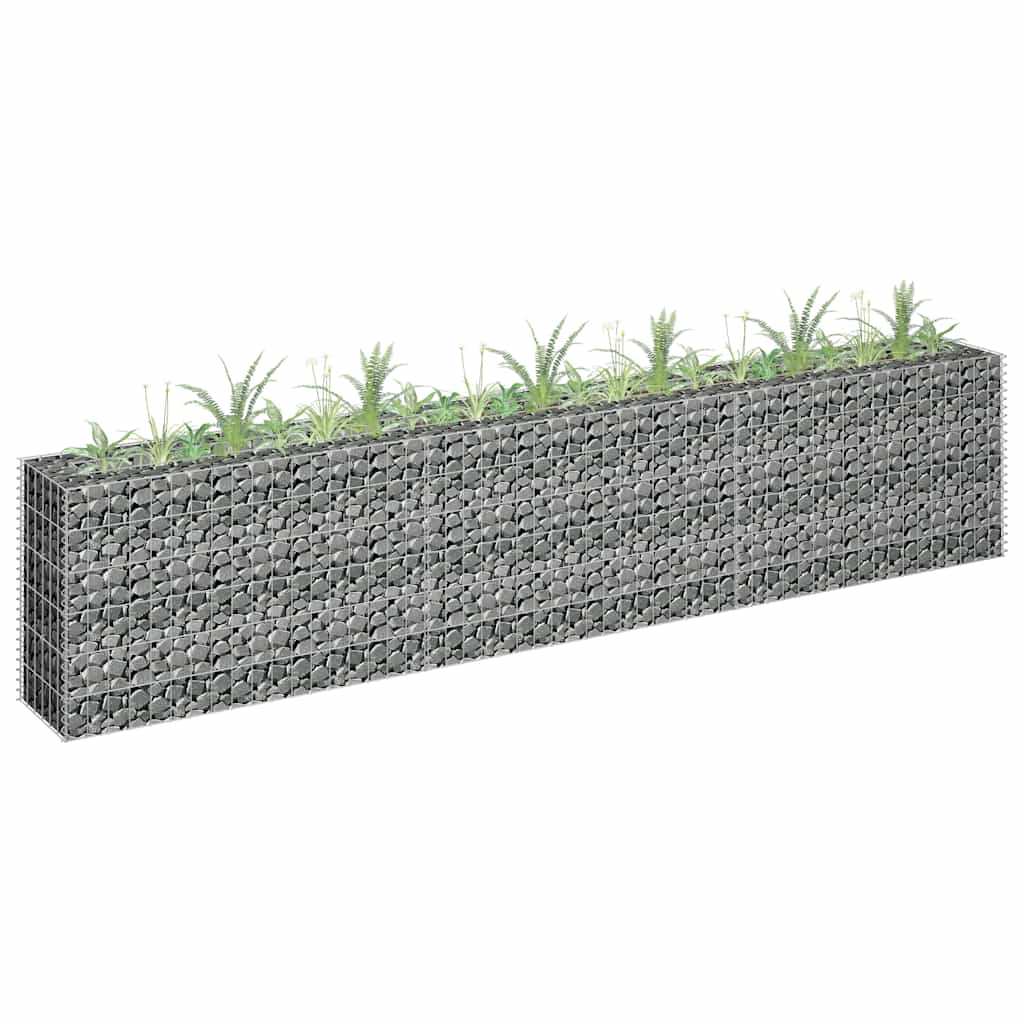 Gabionen-Hochbeet Verzinkter Stahl 90x30x10 cm