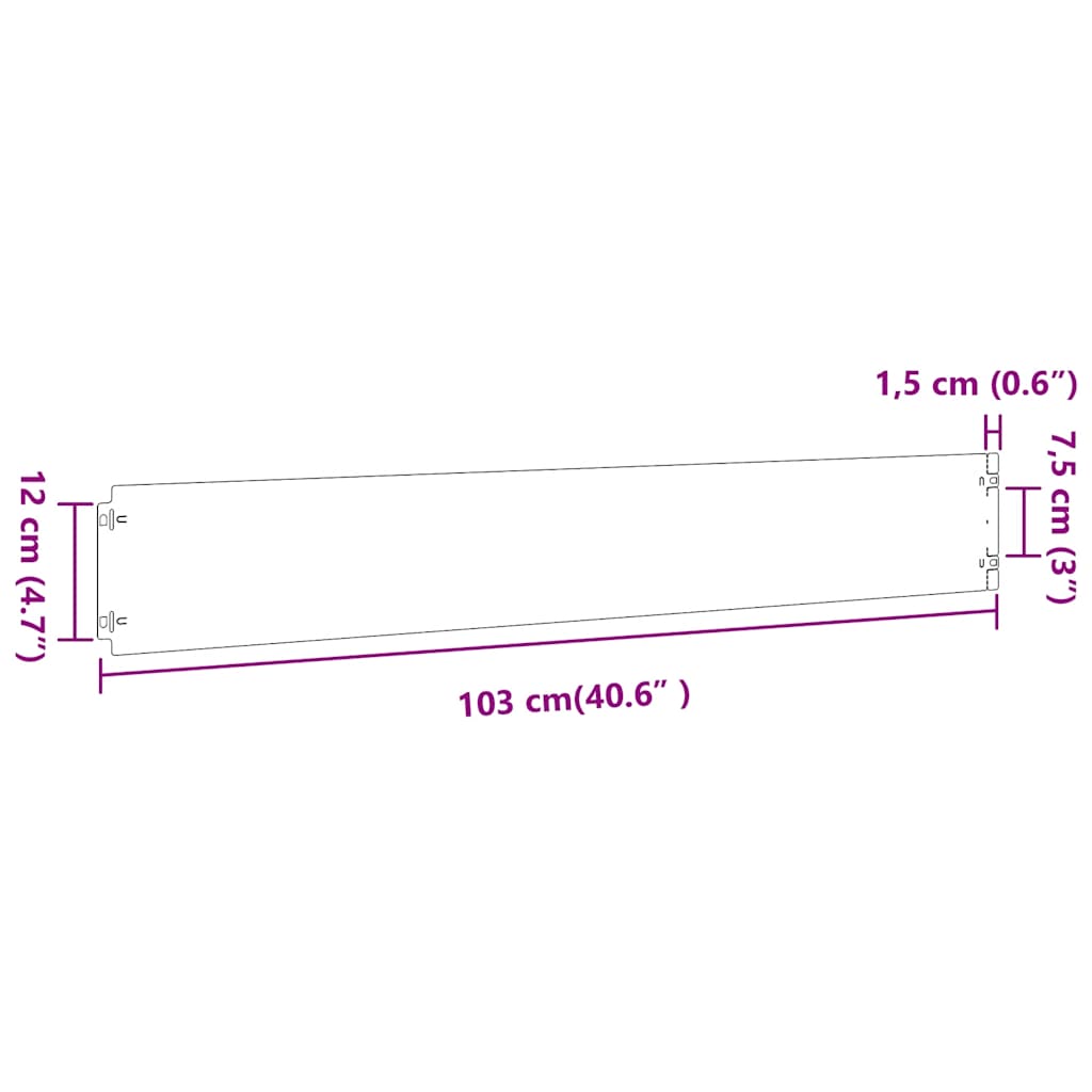 Raseneinfassung 10 pcs 10 x 103 cm Wetterfeststahl Rostig