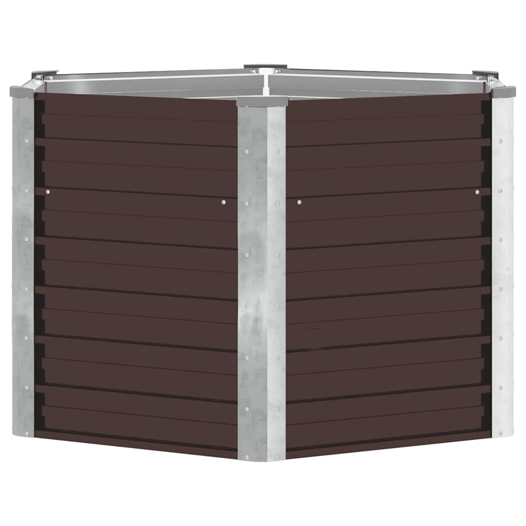 Garten-Hochbeet 129x45 cm Verzinkter Stahl Silber