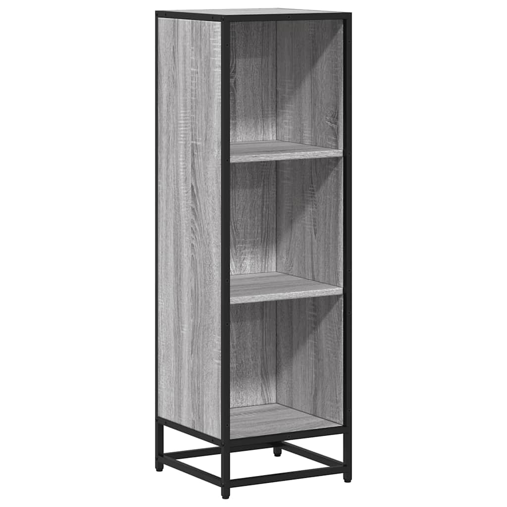 Bücherregal Schwarz 97,5x33x107,5 cm Holzwerkstoff und Metall